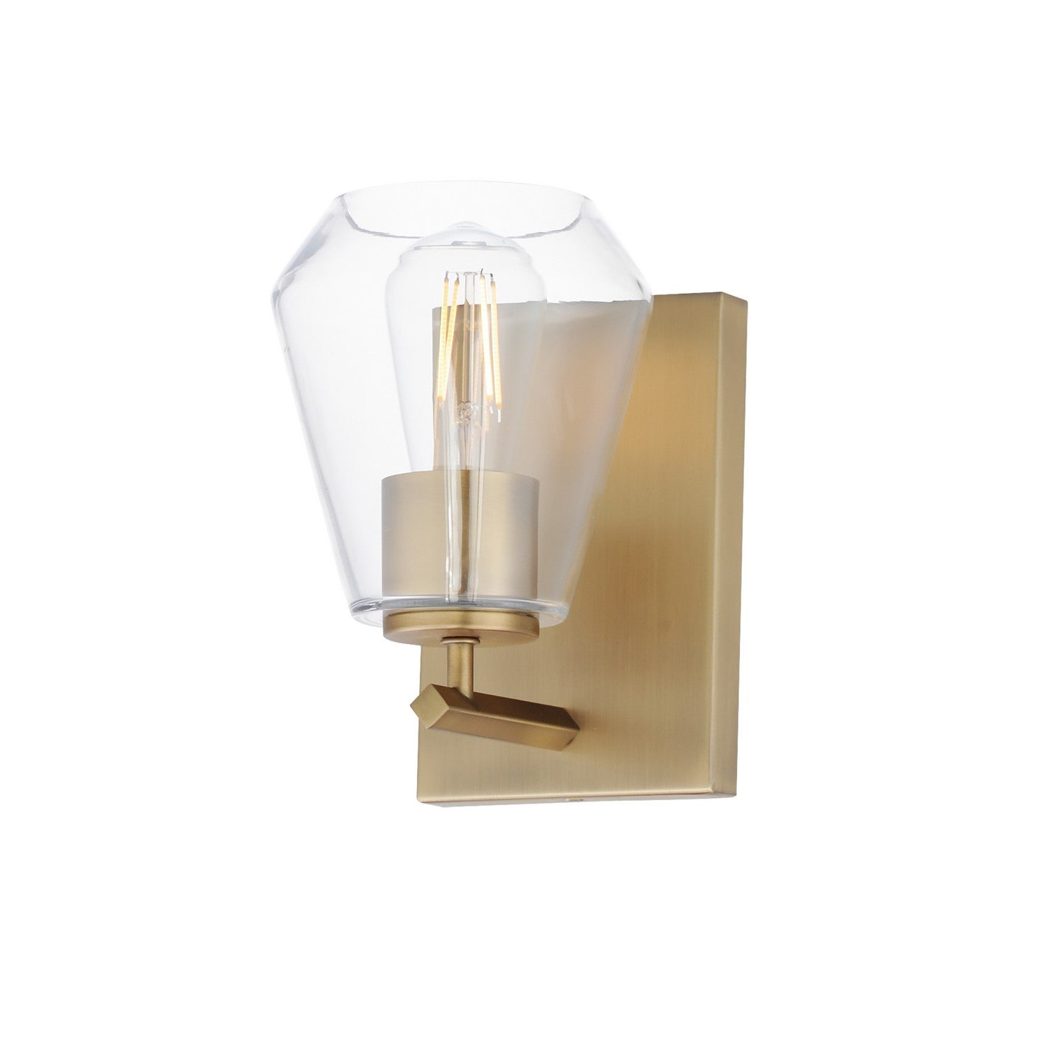 Maxim Lighting 21331CLNAB Geode Wall Sconce in Natural Aged Brass