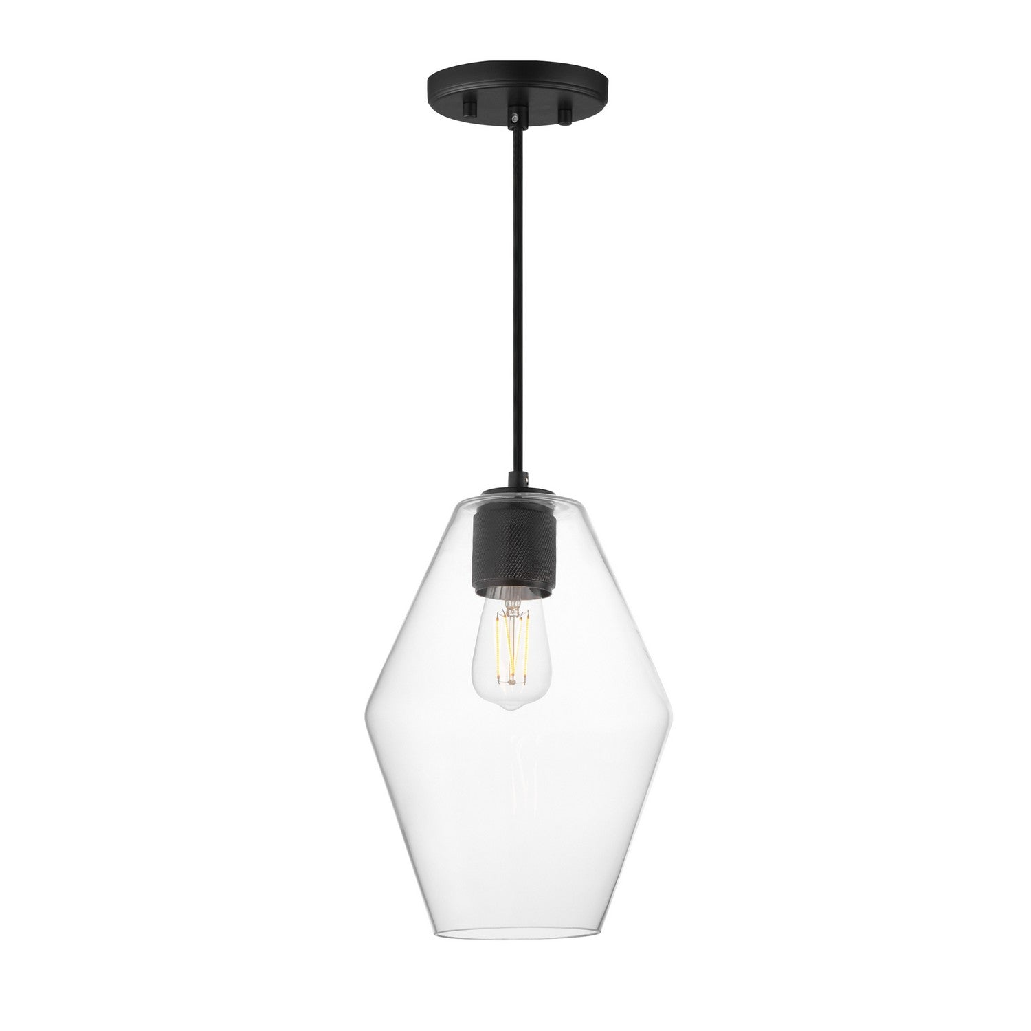 Maxim Lighting 21335CLBK Geode Mini Pendant in Black