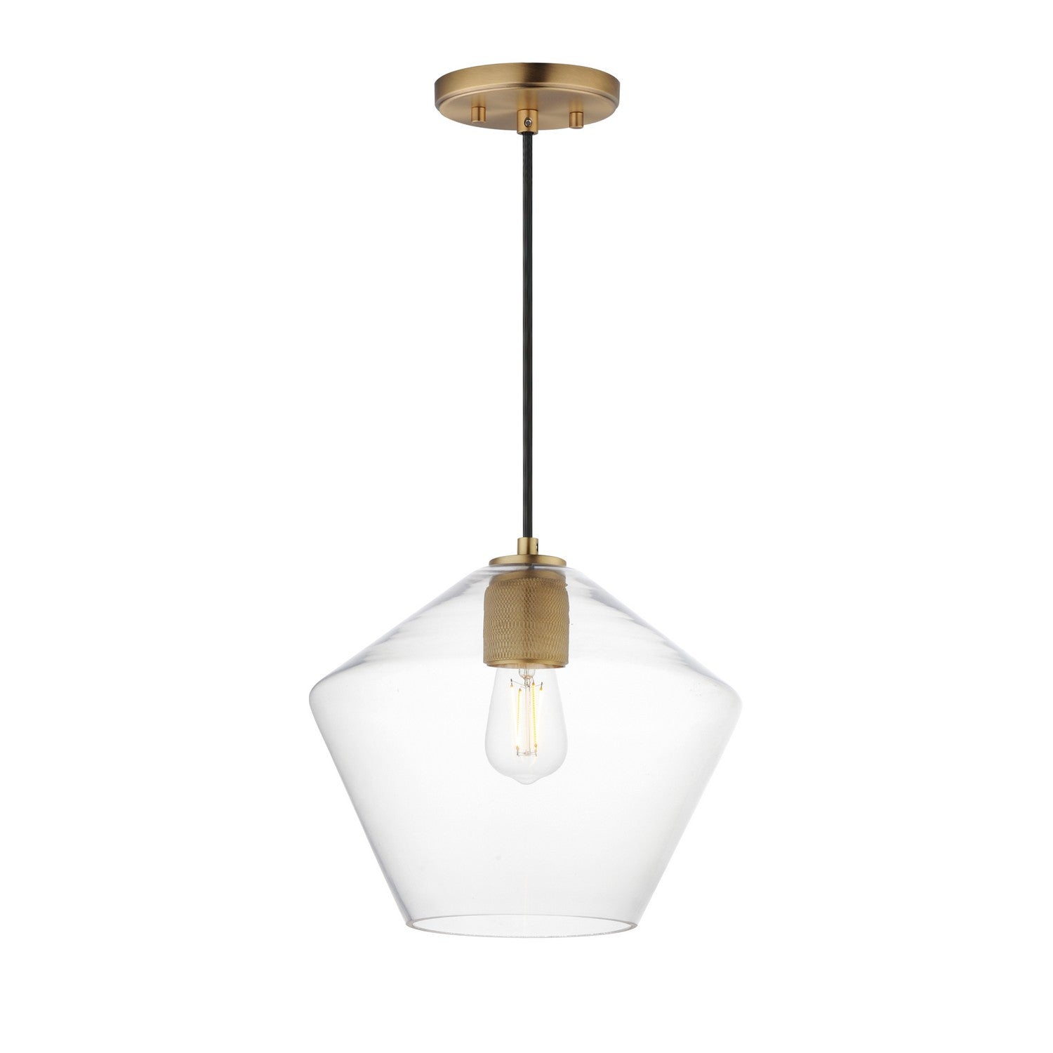 Maxim Lighting 21337CLNAB Géode Suspension en naturel Laiton vieilli