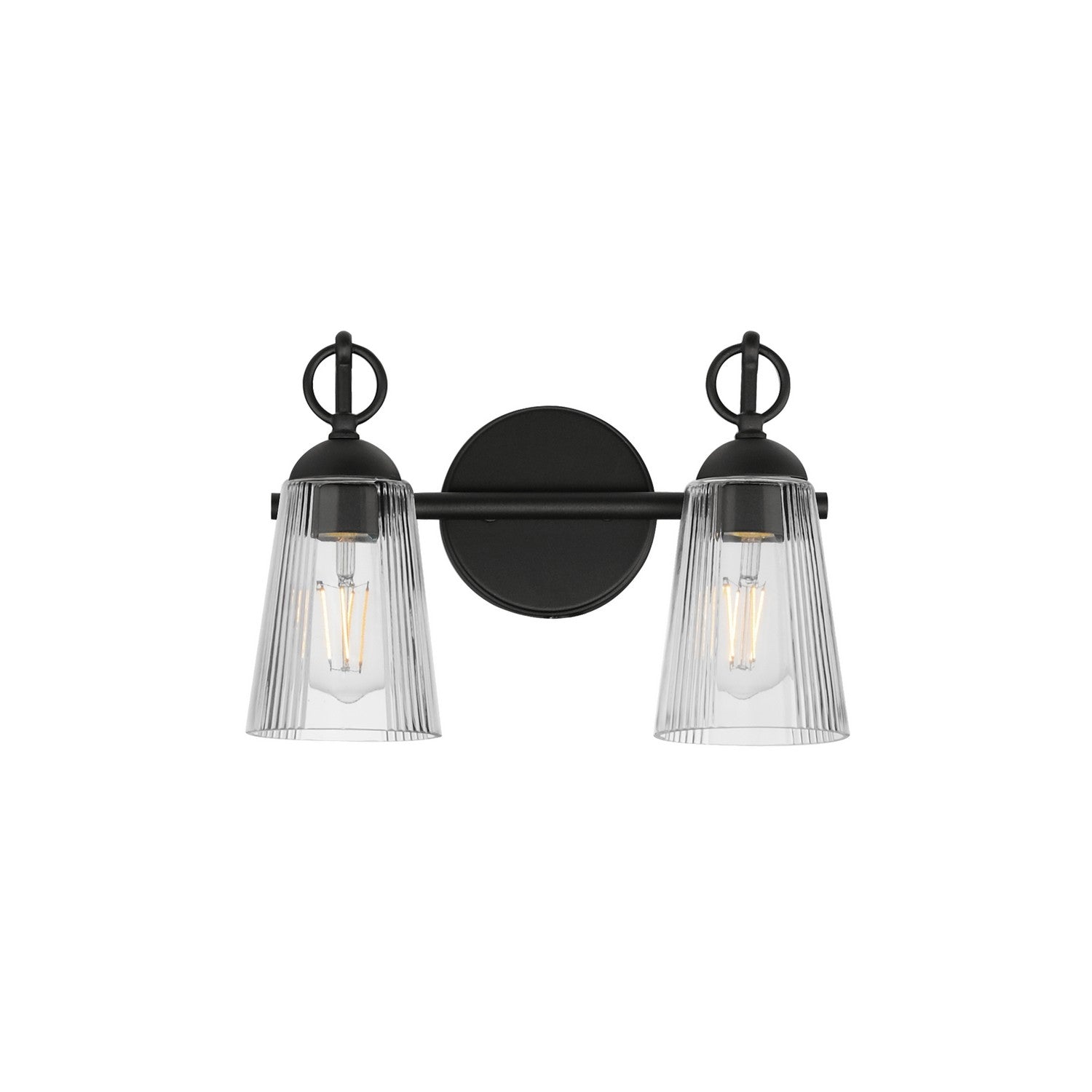 Maxim Lighting 21392CLBK Jackson Hole Wide Wall Sconce in Black