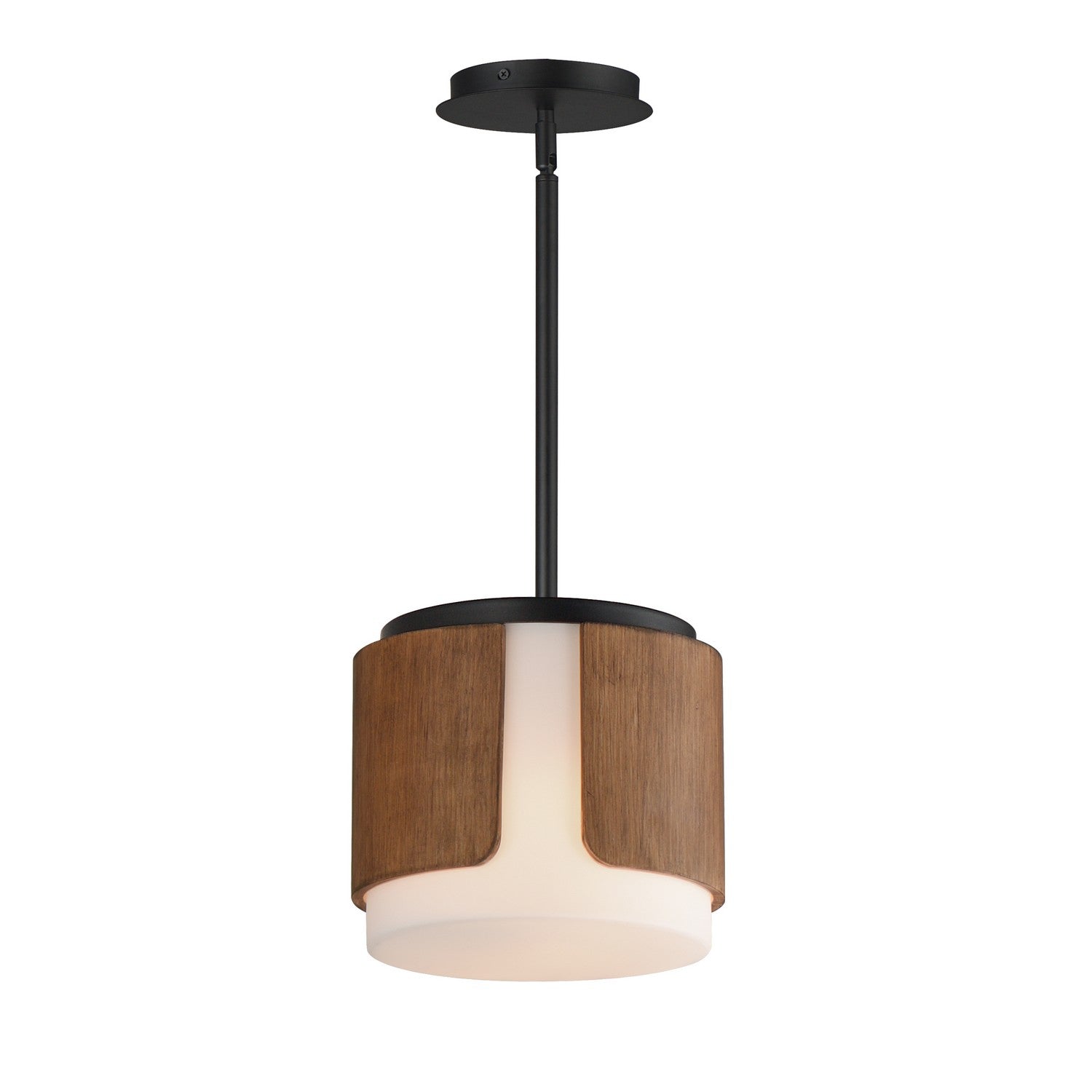 Éclairage Maxim 21714SWWNBK Dessinateur Semi Plafonnier Suspension en noyer/noir