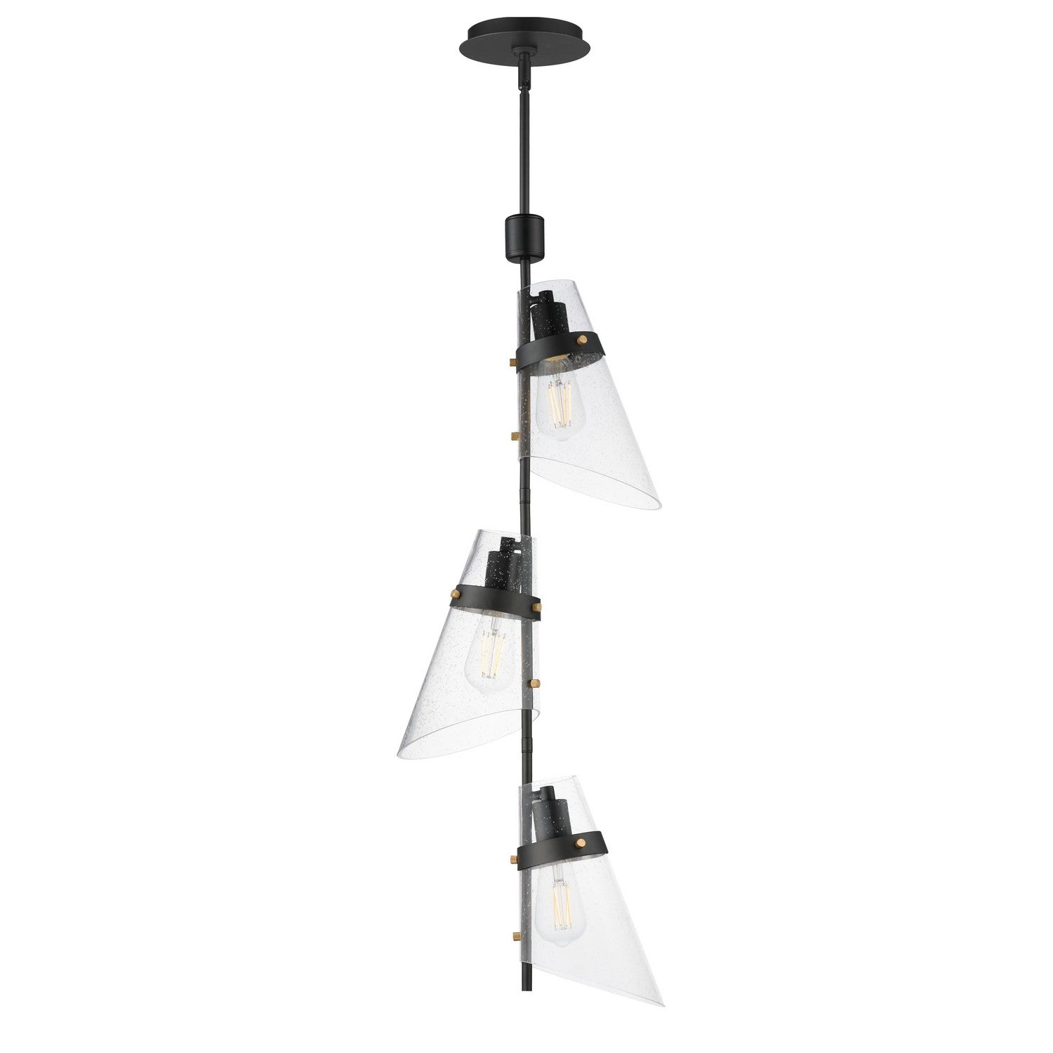 Maxim Lighting 21723CDDBZAB Finch Pendant in Dark Bronze/Antique Brass