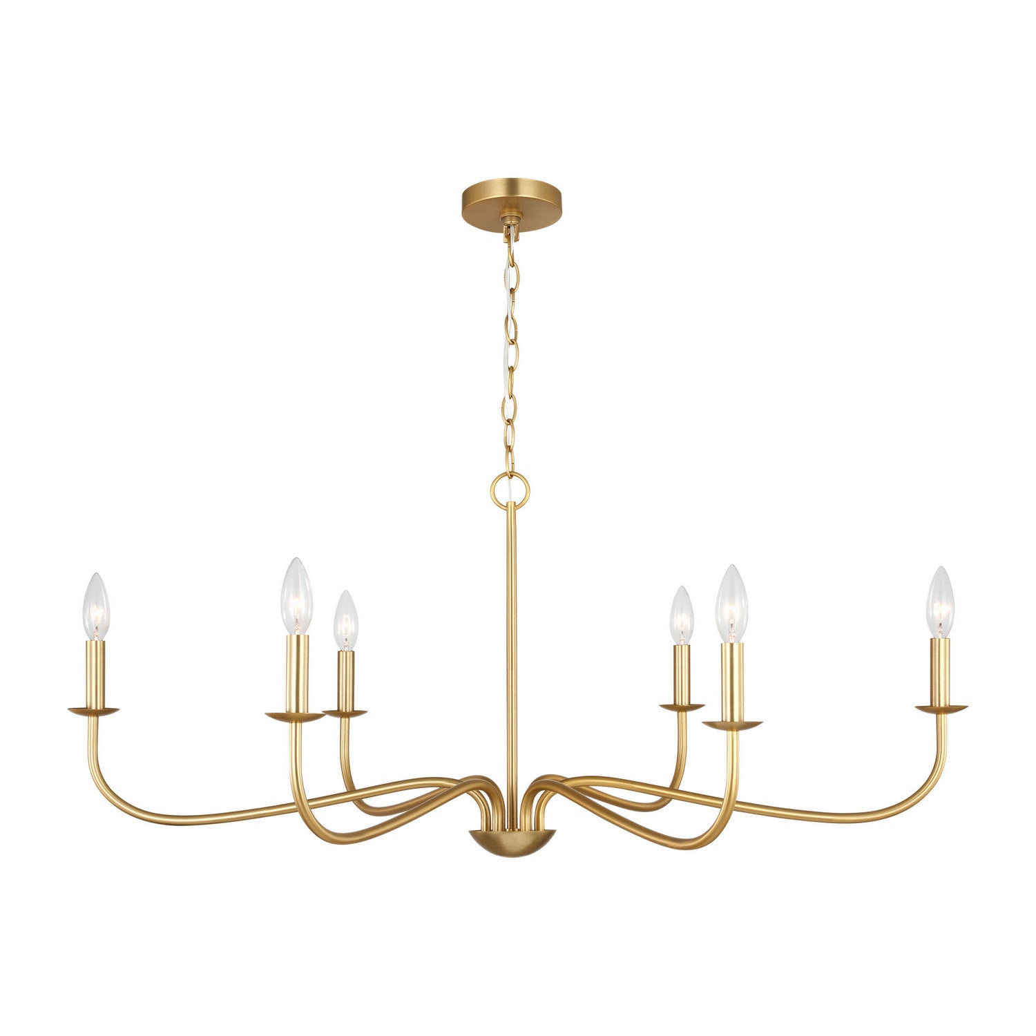 Generation Lighting Canada - GLC1196SB - Six Light Chandelier - Abells - Satin Brass