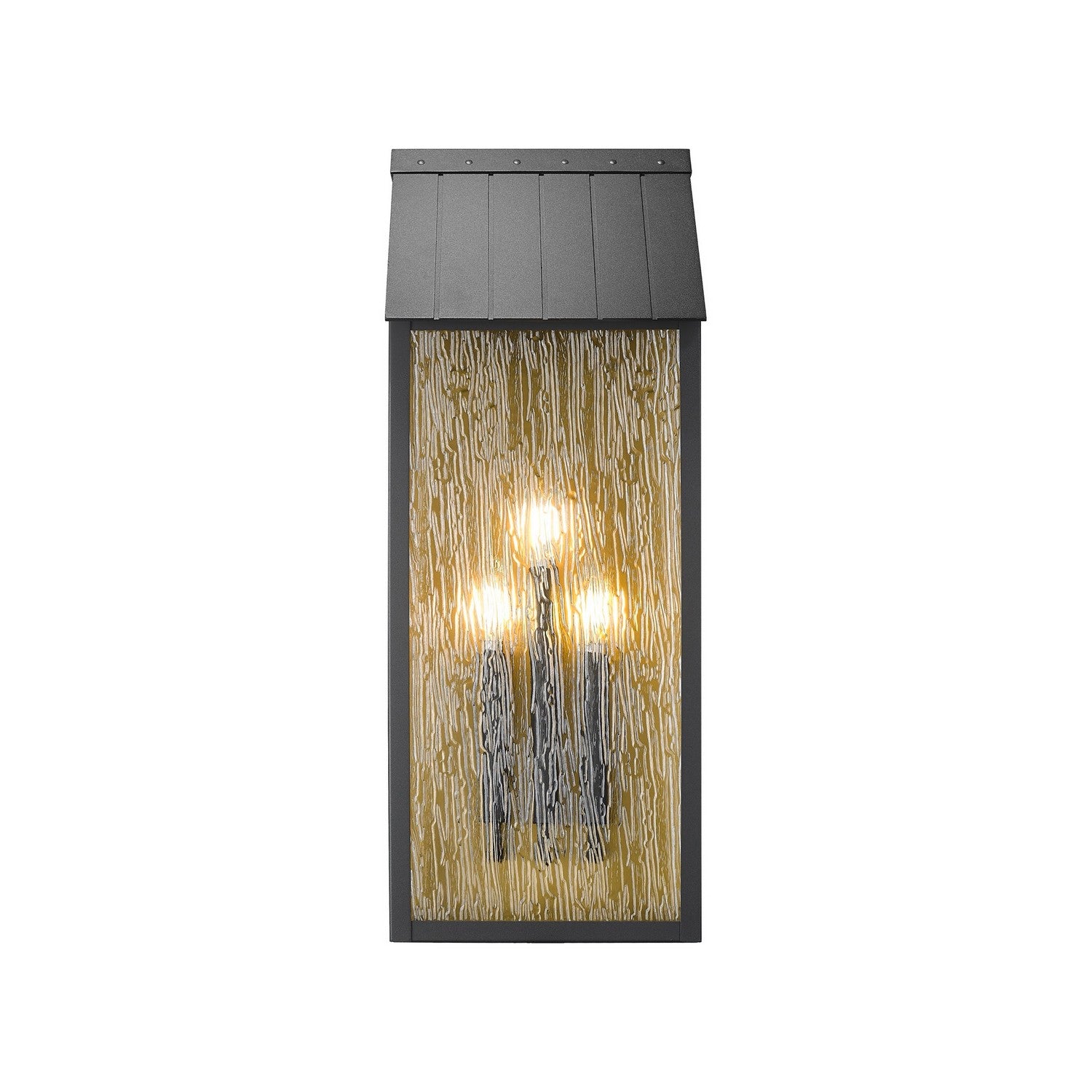 Artcraft Canada - AC8059BK - Deux lampes d'extérieur Murale - Pointe - Noir, Laiton