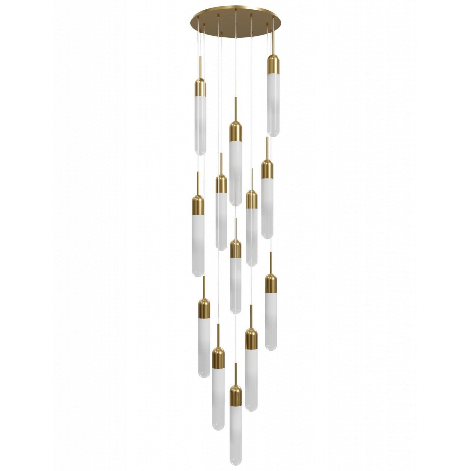 Éclairage d'avenue - HF7413-AB - 13 lampes Suspension - Tribeca - Laiton vieilli