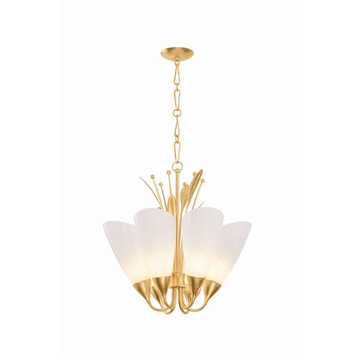 Hudson Valley Canada - 9526-VGL - Six Light Chandelier - Forest Glen - Vintage Gold Leaf