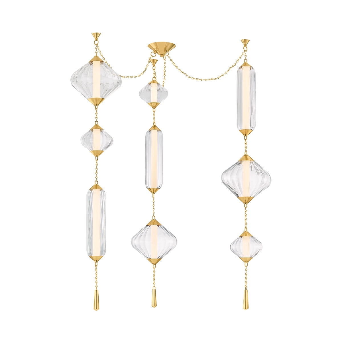 Corbett Lighting Canada - 545-56-VPB - LED Chandelier - Fiorello - Vintage Polished Brass