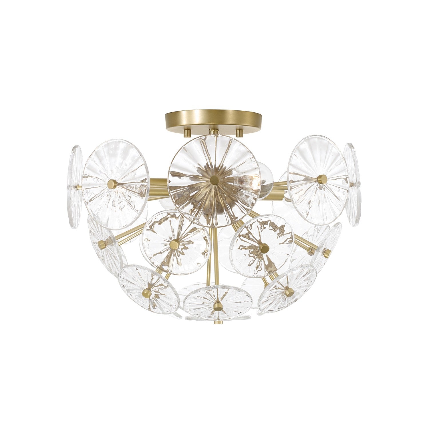 Éclairage Capital - 257841MA - Semi-remorque à quatre lampes Plafonnier - Emélie - Laiton mat