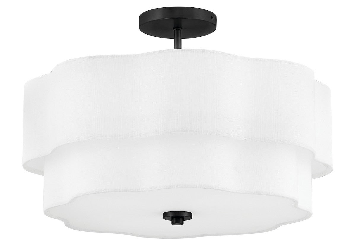 Hinkley Canada - 47733BK - LED Semi-Plafonnier - Gwen - Noire