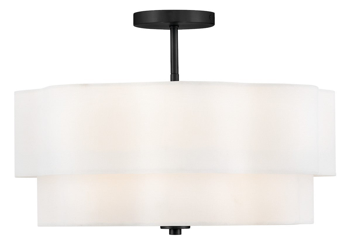 Hinkley Canada - 47733BK - LED Semi-Plafonnier - Gwen - Noire