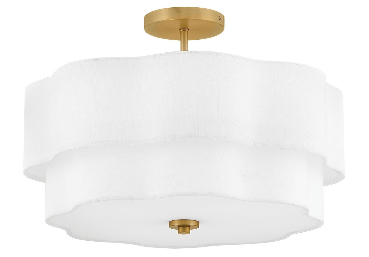 Hinkley Canada - 47733LCB - LED Semi-Plafonnier - Gwen - Laiton laqué
