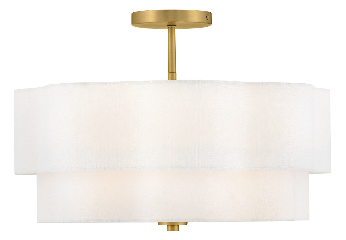 Hinkley Canada - 47733LCB - LED Semi-Plafonnier - Gwen - Laiton laqué