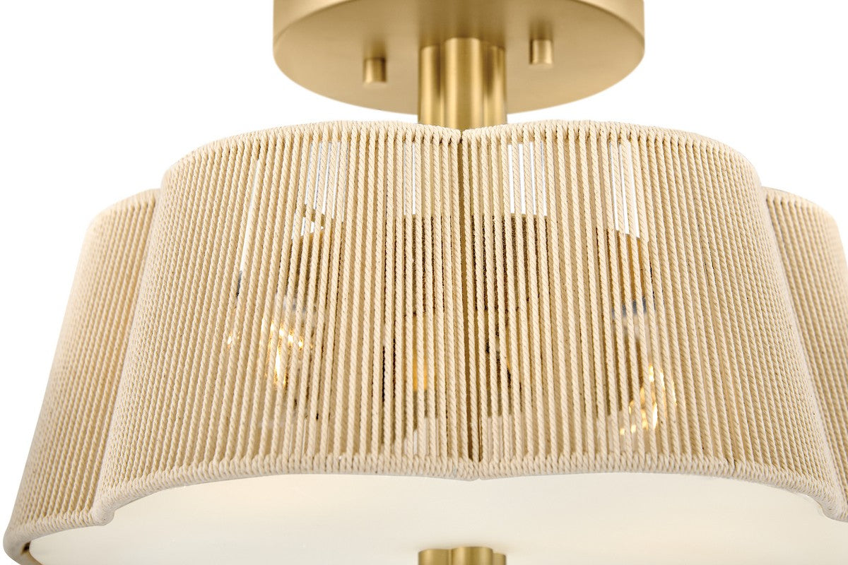 Hinkley Canada - 48581LCB - LED Semi-Plafonnier - Sasha - Laiton laqué
