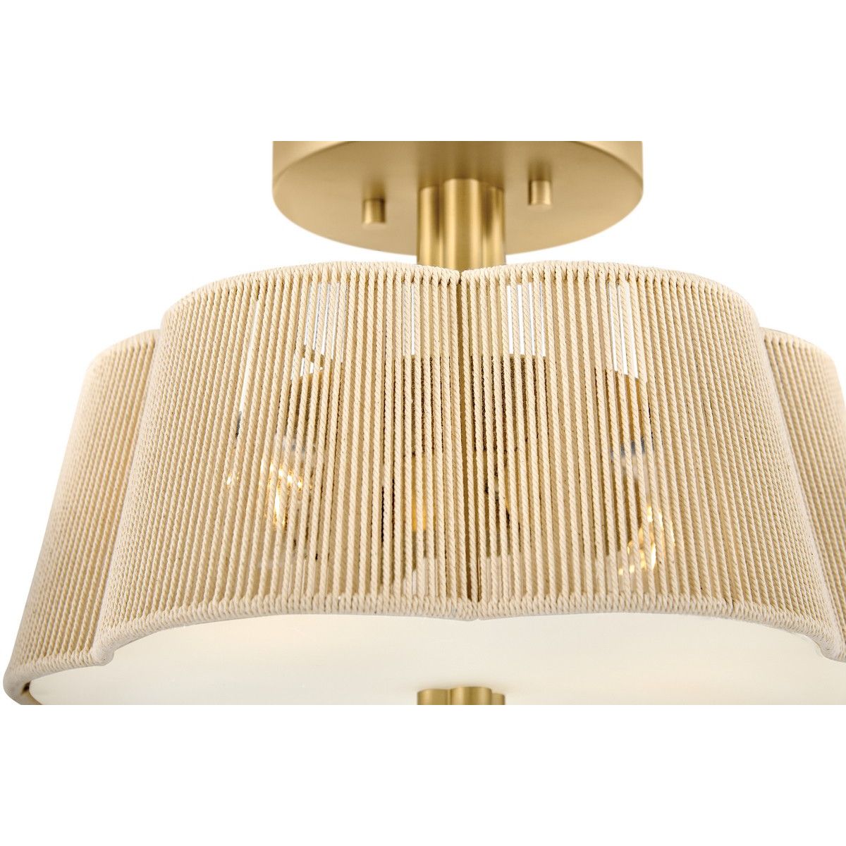 Hinkley Canada - 48581LCB - LED Semi-Plafonnier - Sasha - Laiton laqué