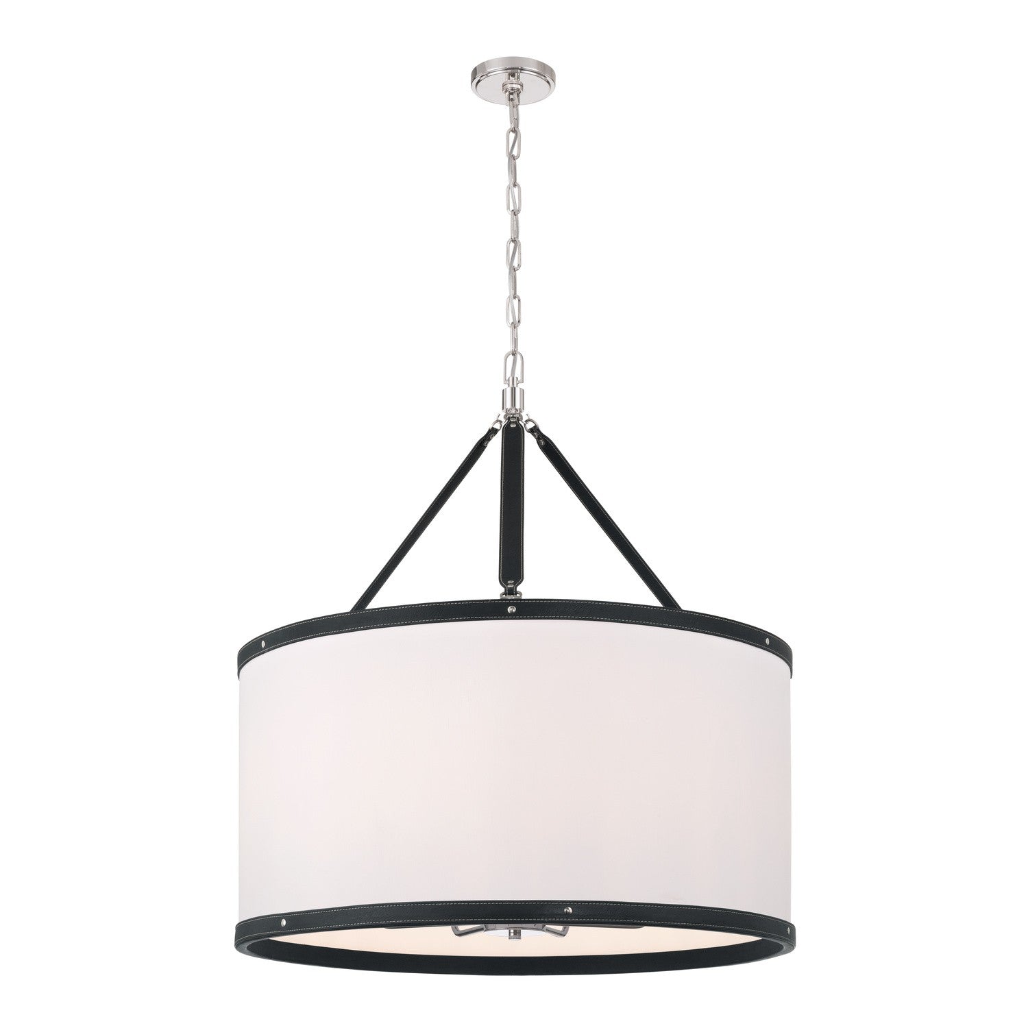 Crystorama - CAL-2408-PN - Huit lumières Suspension - Callahan - Nickel poli
