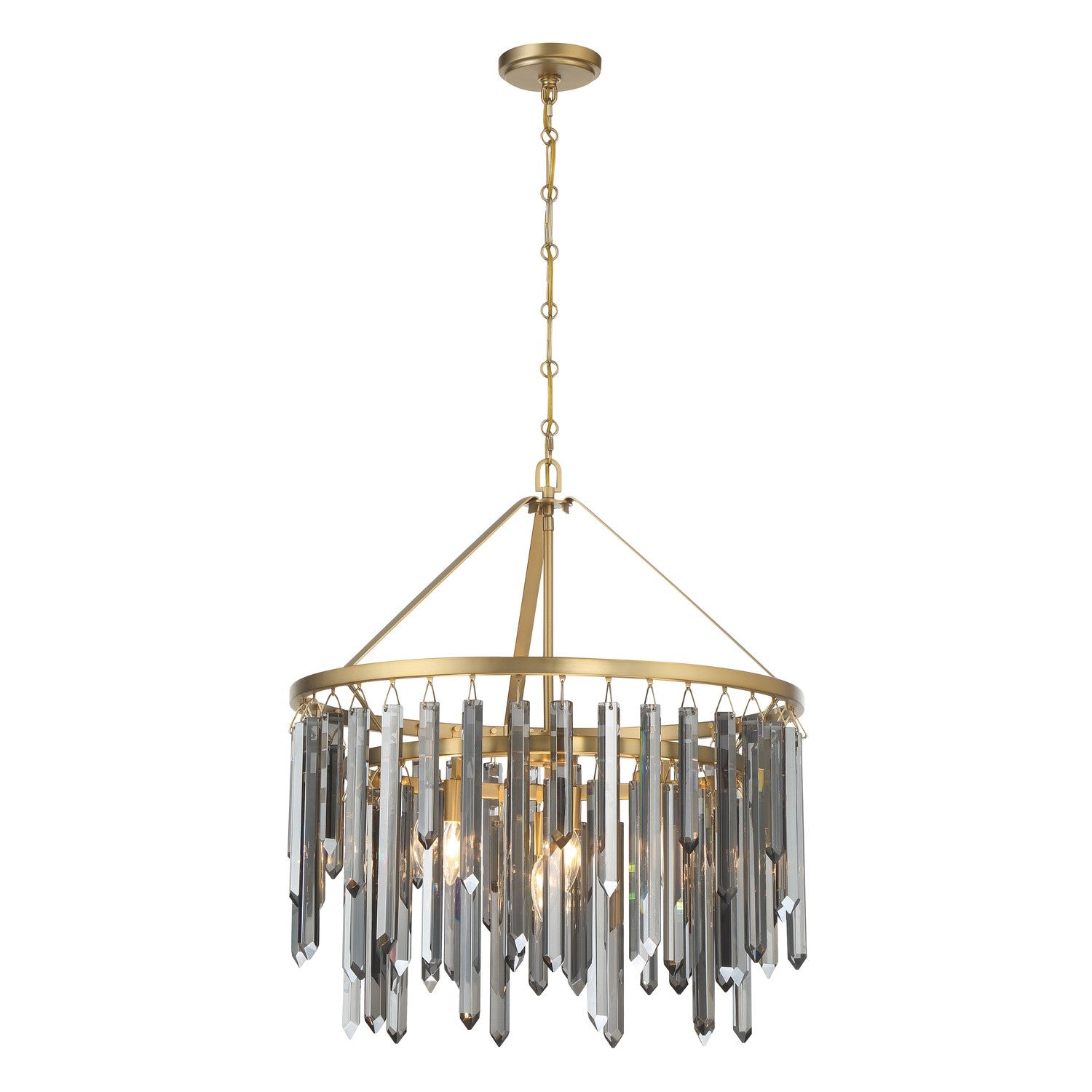 Crystorama - GEM-7004-MG-SS - Sept Lumières Suspendu - Gemma - Or moderne