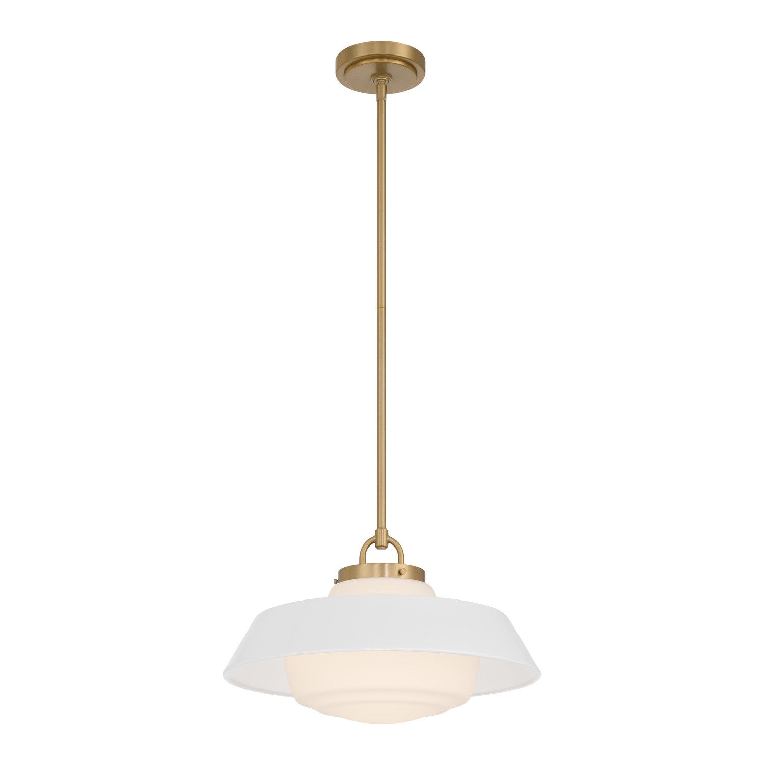 Crystorama - XAN-8006-VG-WH - Une lampe Suspension - Xander - Or vibrant