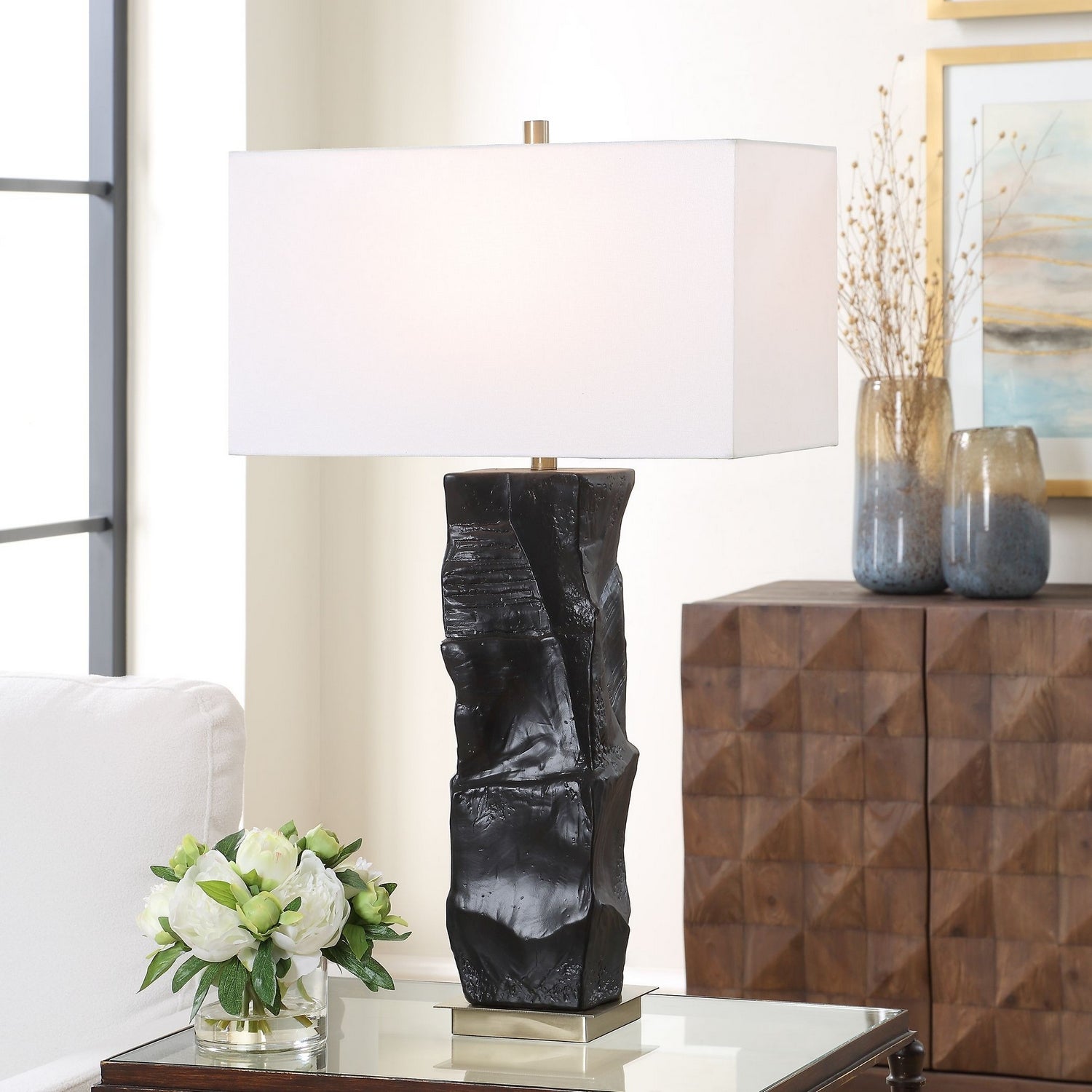 Uttermost - 30583-1 - Une lumière Lampe de table - Altaria - Cuivres