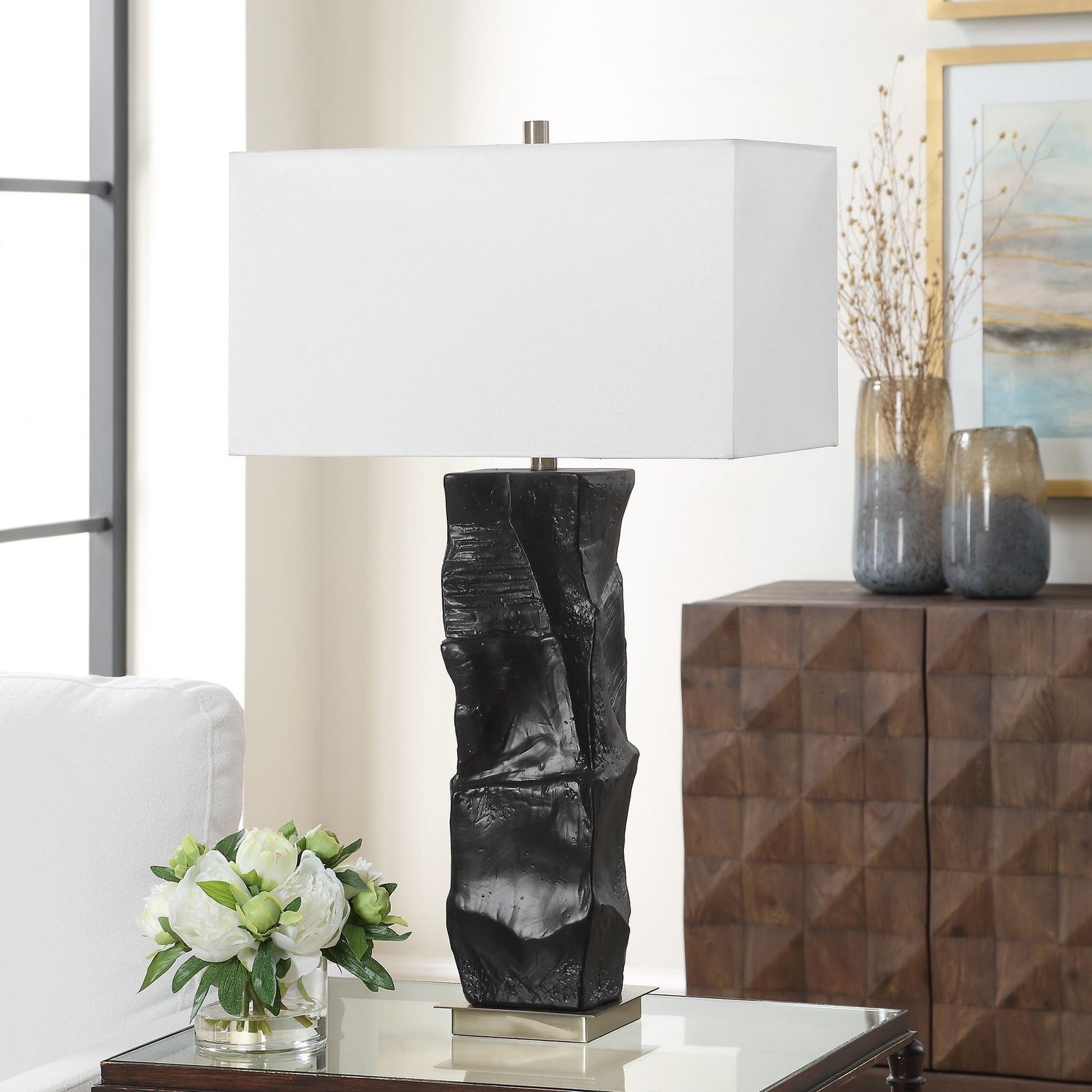 Uttermost - 30583-1 - Une lumière Lampe de table - Altaria - Cuivres