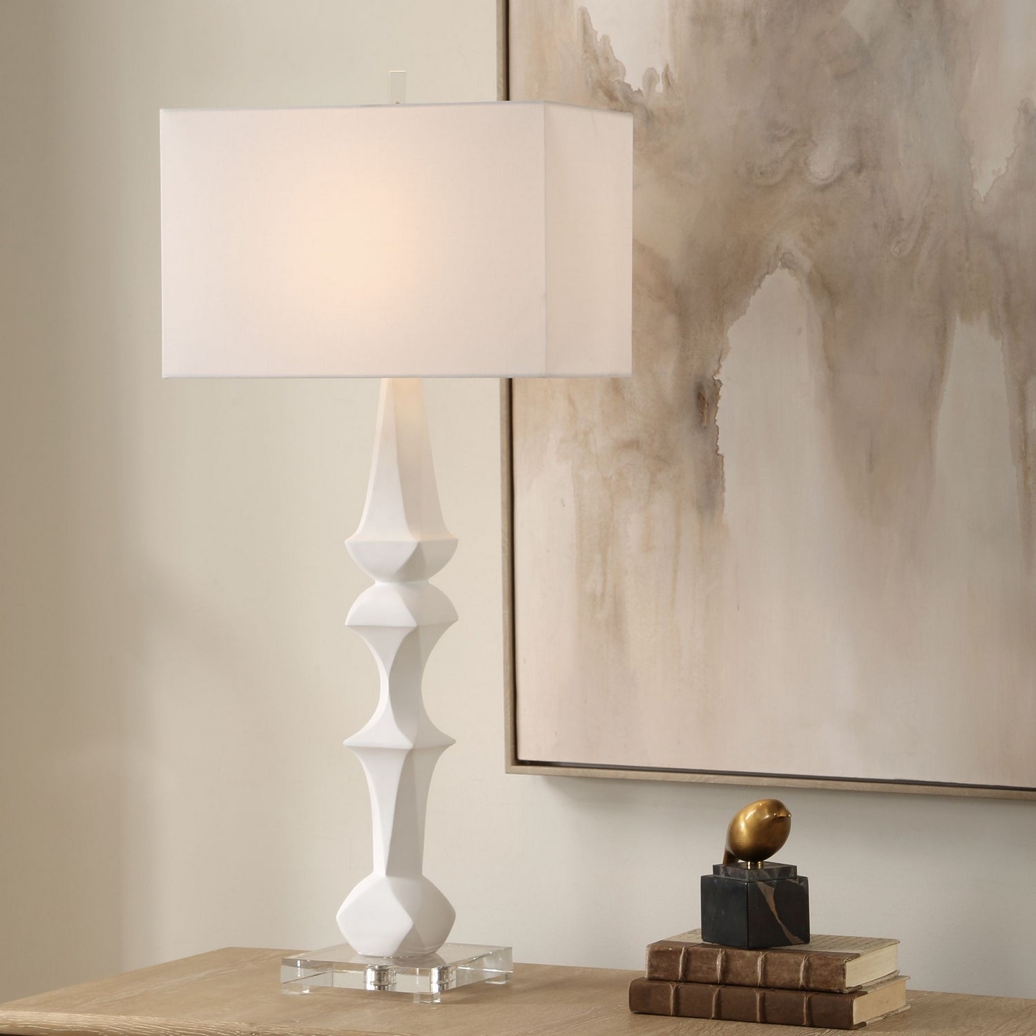 Uttermost - 30648 - One Light Table Lamp - Mayme - Polished Nickel