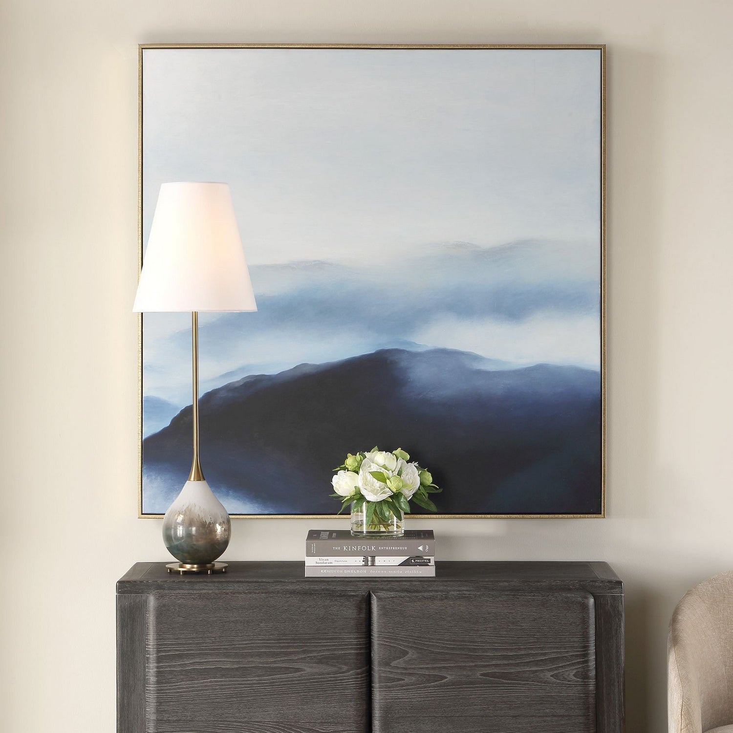 Uttermost - 32460 - Peinture de paysage - Épaules froides - Gris foncé