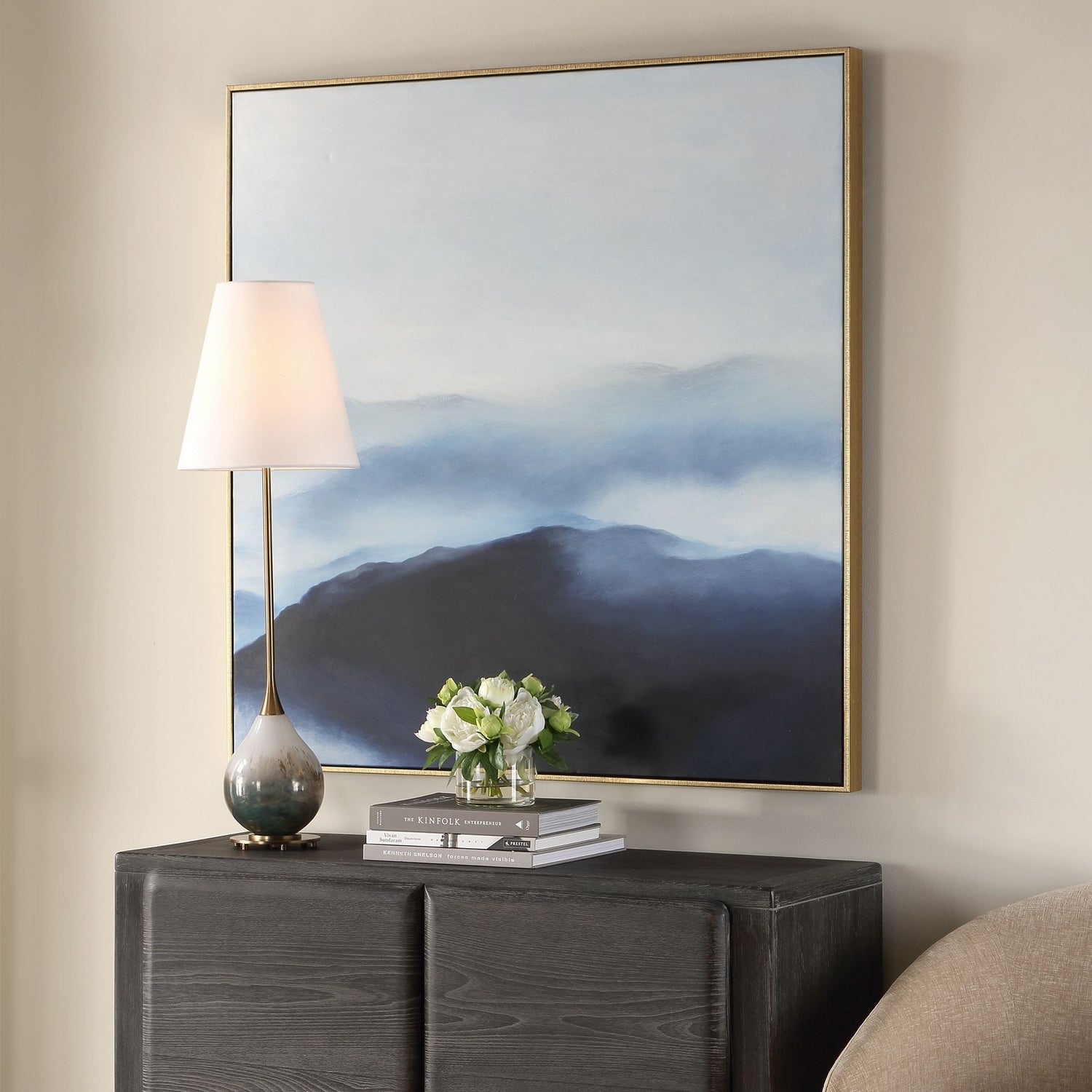Uttermost - 32460 - Peinture de paysage - Épaules froides - Gris foncé