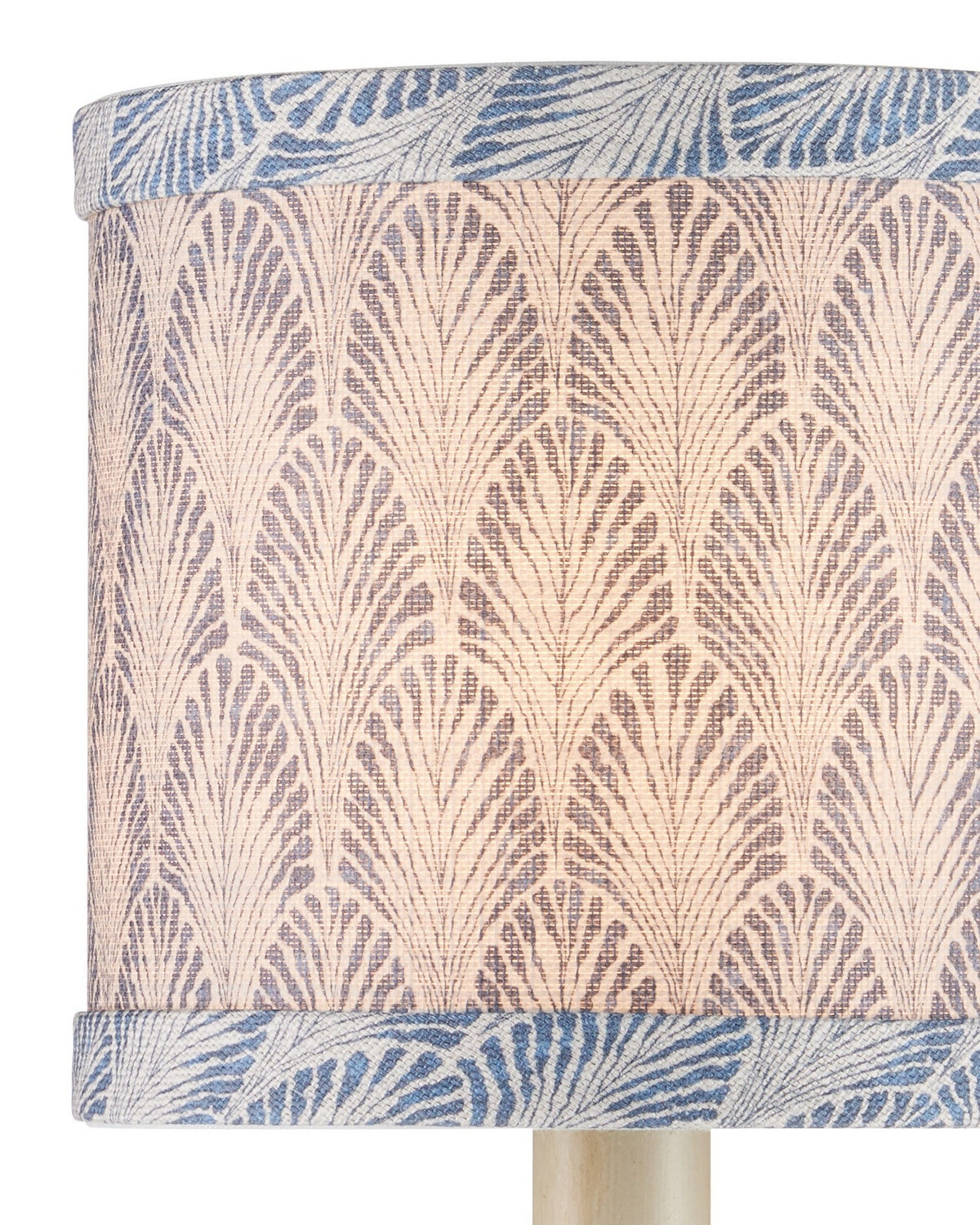 Currey and Company 0900-0064 Plume Shade in Blue/Ivory