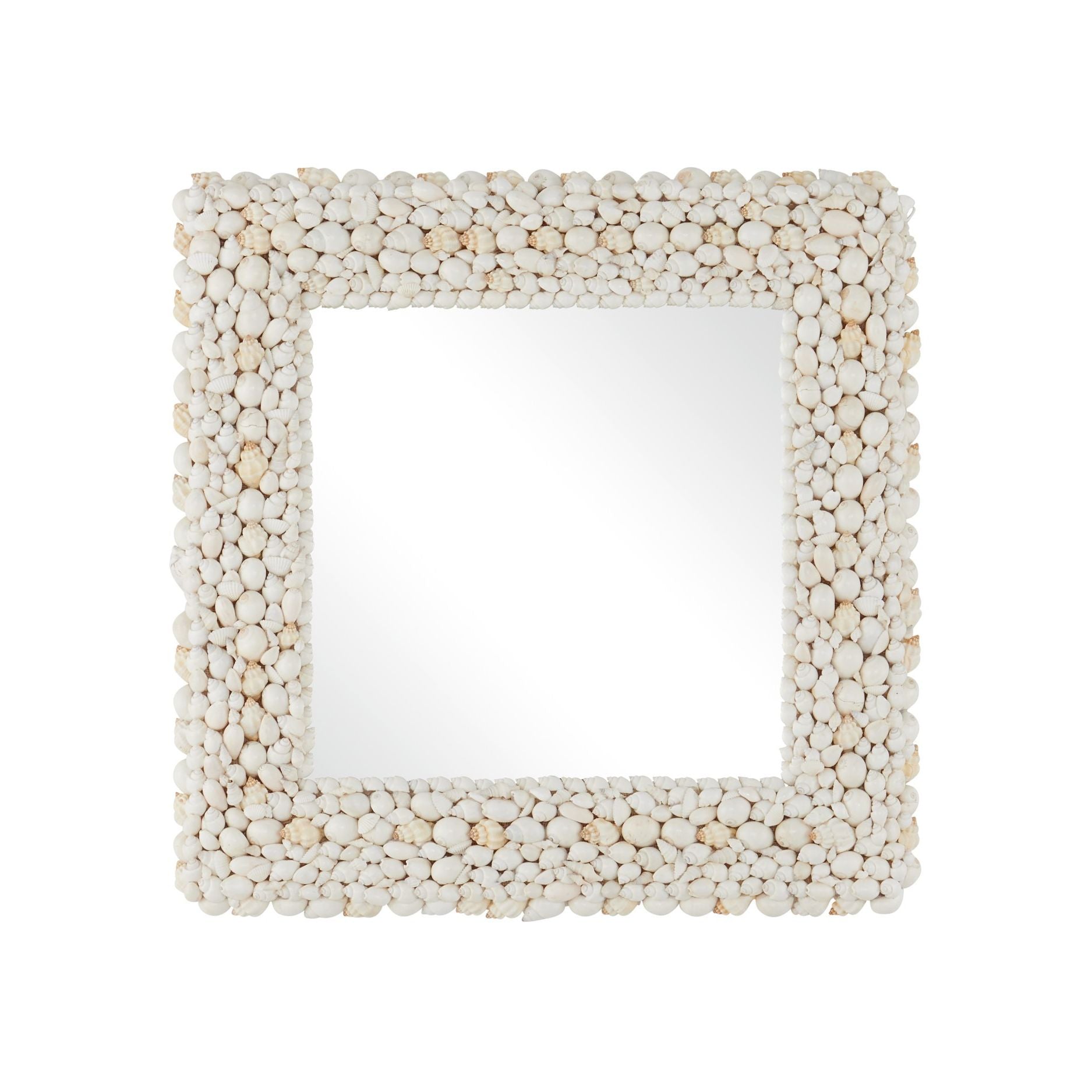 Currey and Company - 1000-0164 - Mirror - Piddock Square Mirror - White