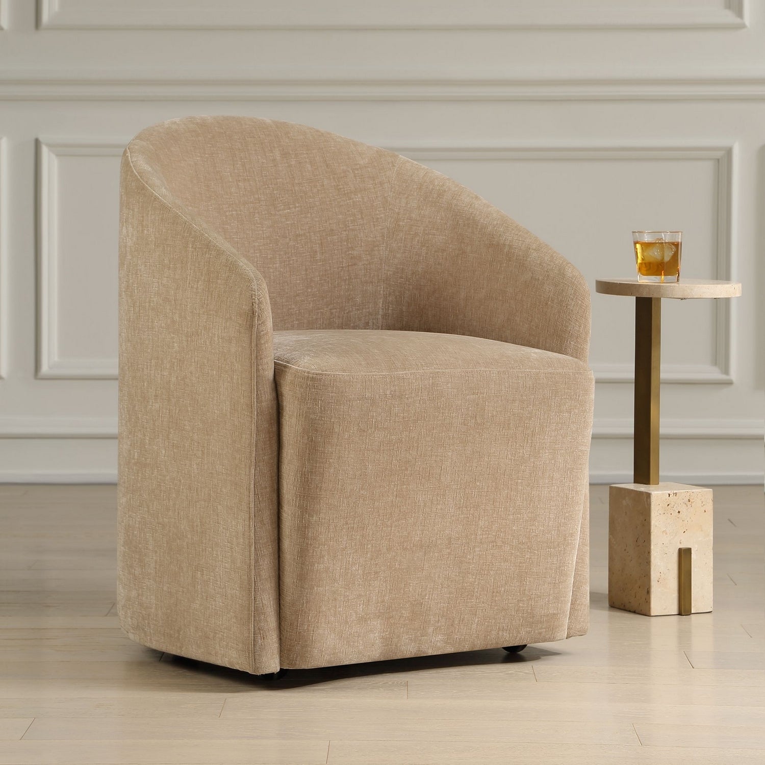 Uttermost - 53069 - Chaise de salle à manger - Harbor - Lin à hachures croisées