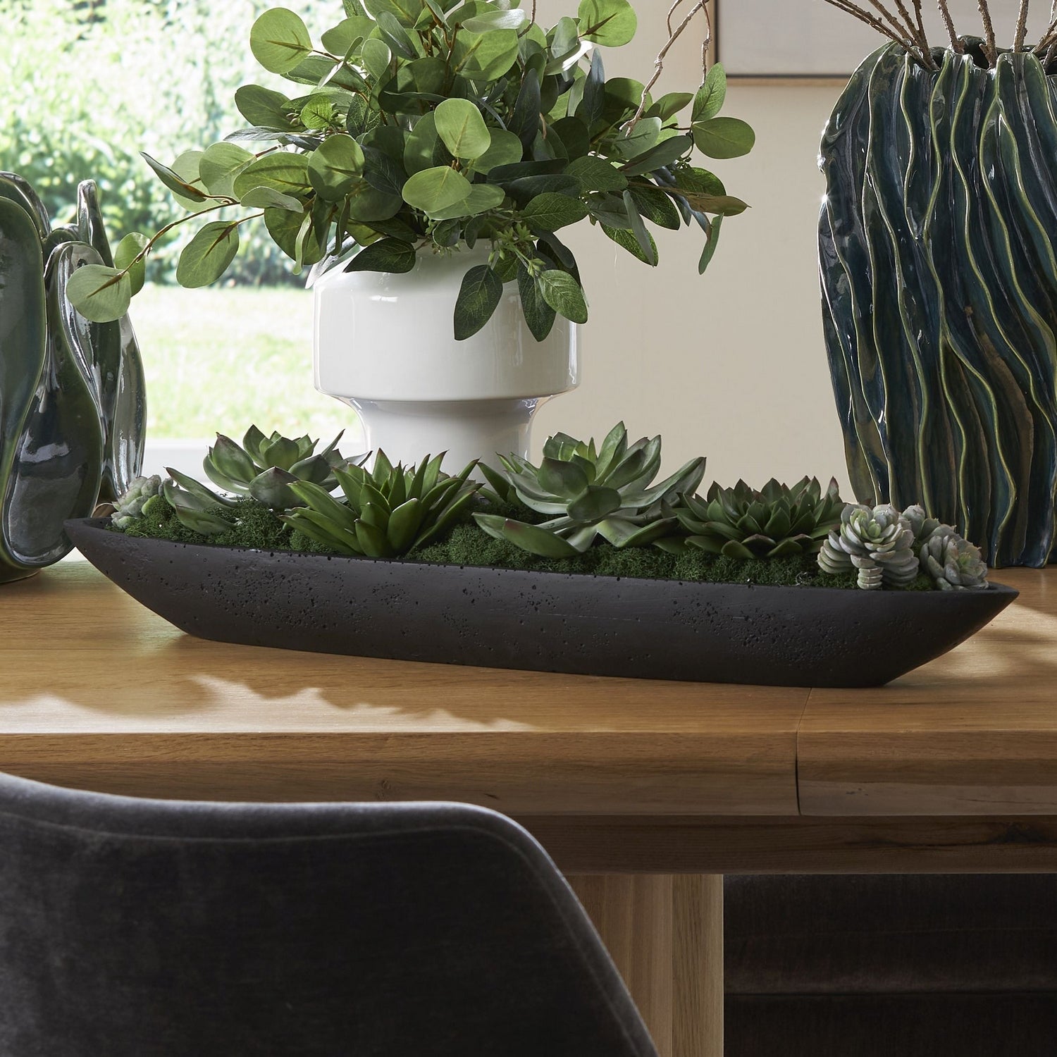 Uttermost - 60260 - Centre de table en forme de bol - Vert - Noir
