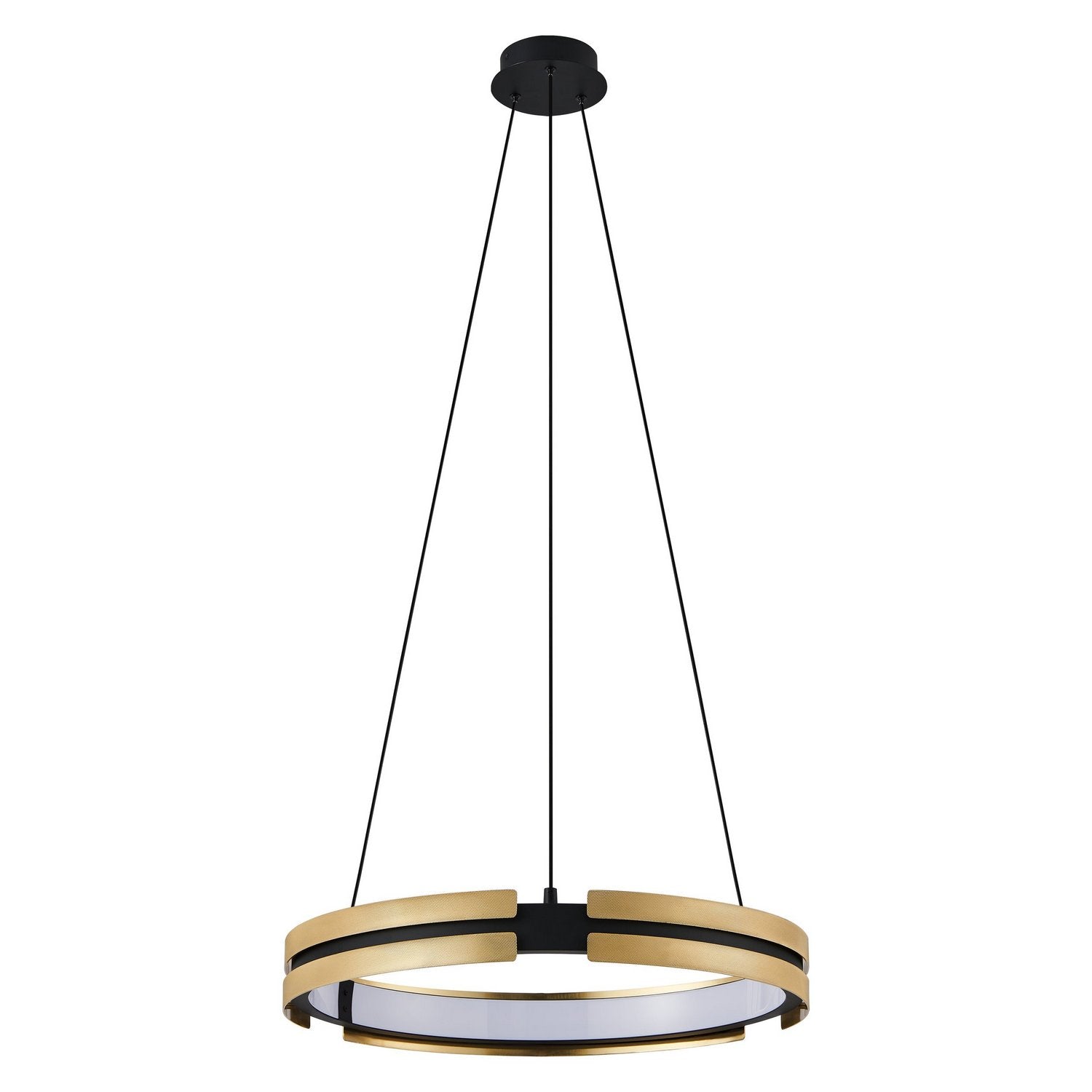 Thesis Lighting 206937A Grazia LED Pendant in Matte Black/Brushed Gold