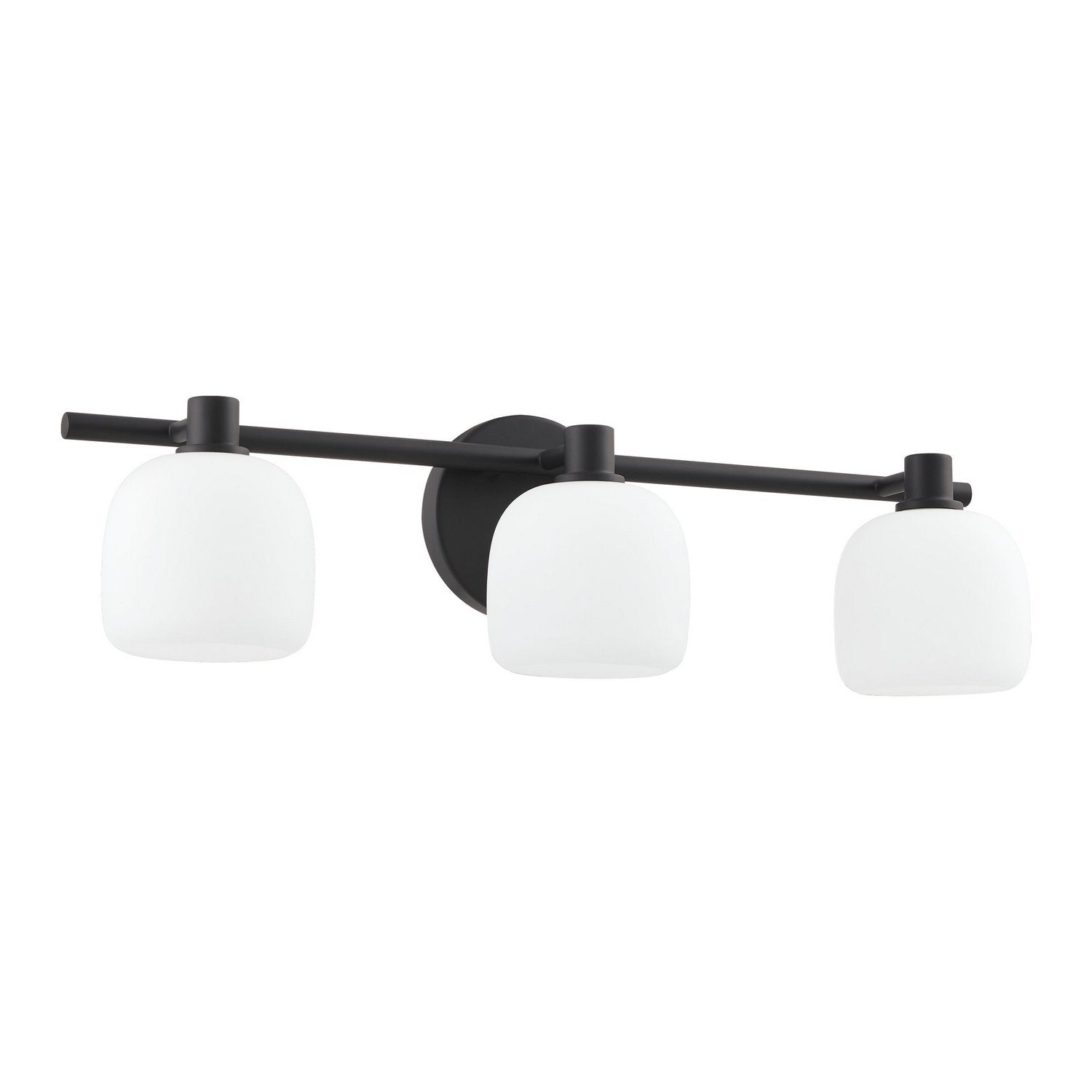 Thesis Lighting 207011A Valentina Vanity in Matte Black, Etched Opal