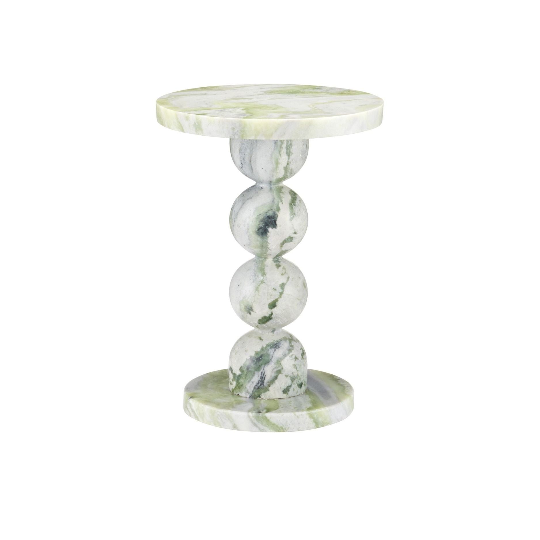 Currey and Company - 3000-0325 - Table d'appoint - Table d'appoint Turner en onyx vert naturel