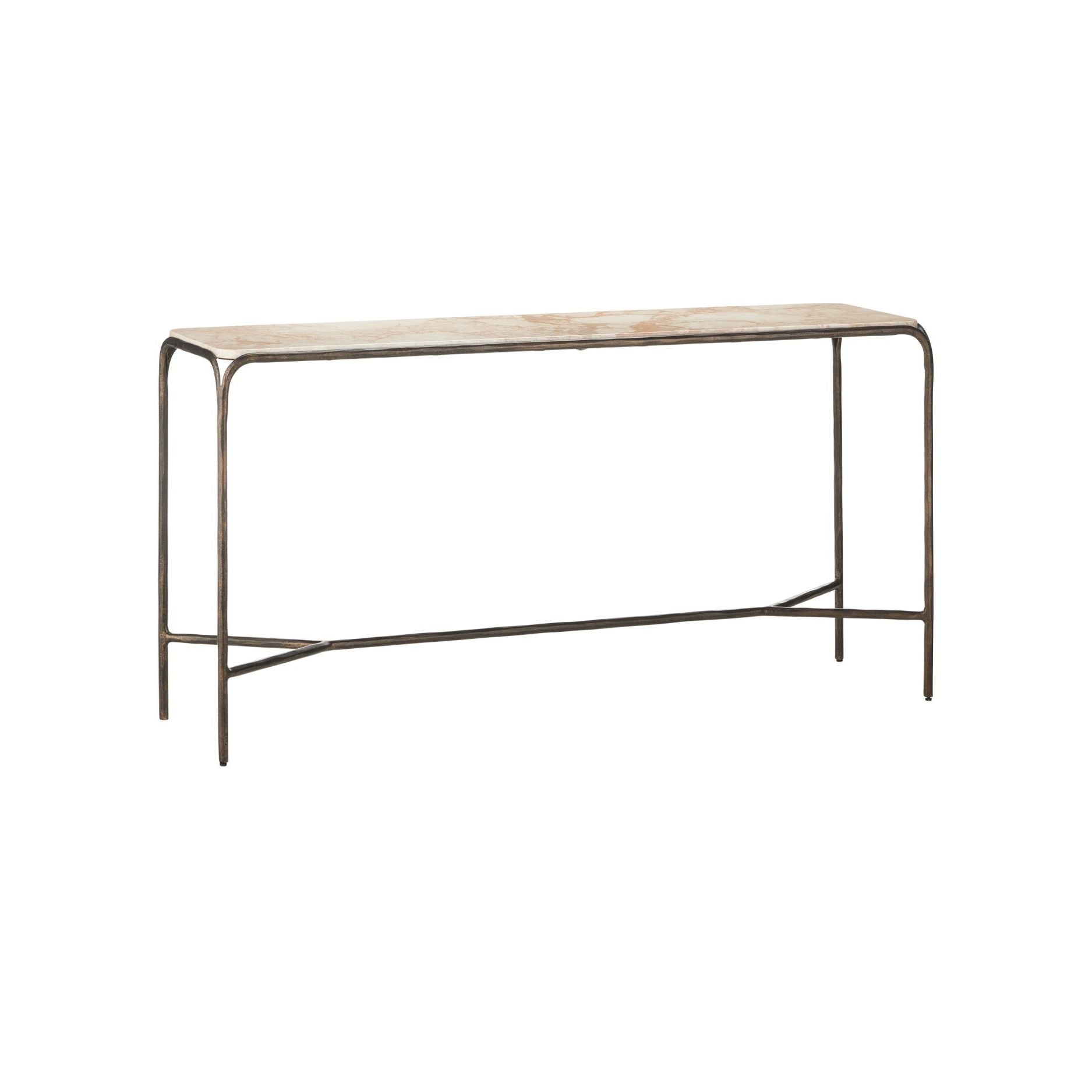 Currey and Company - 4000-0219 - Console Table - Crema - Natural / Bronze