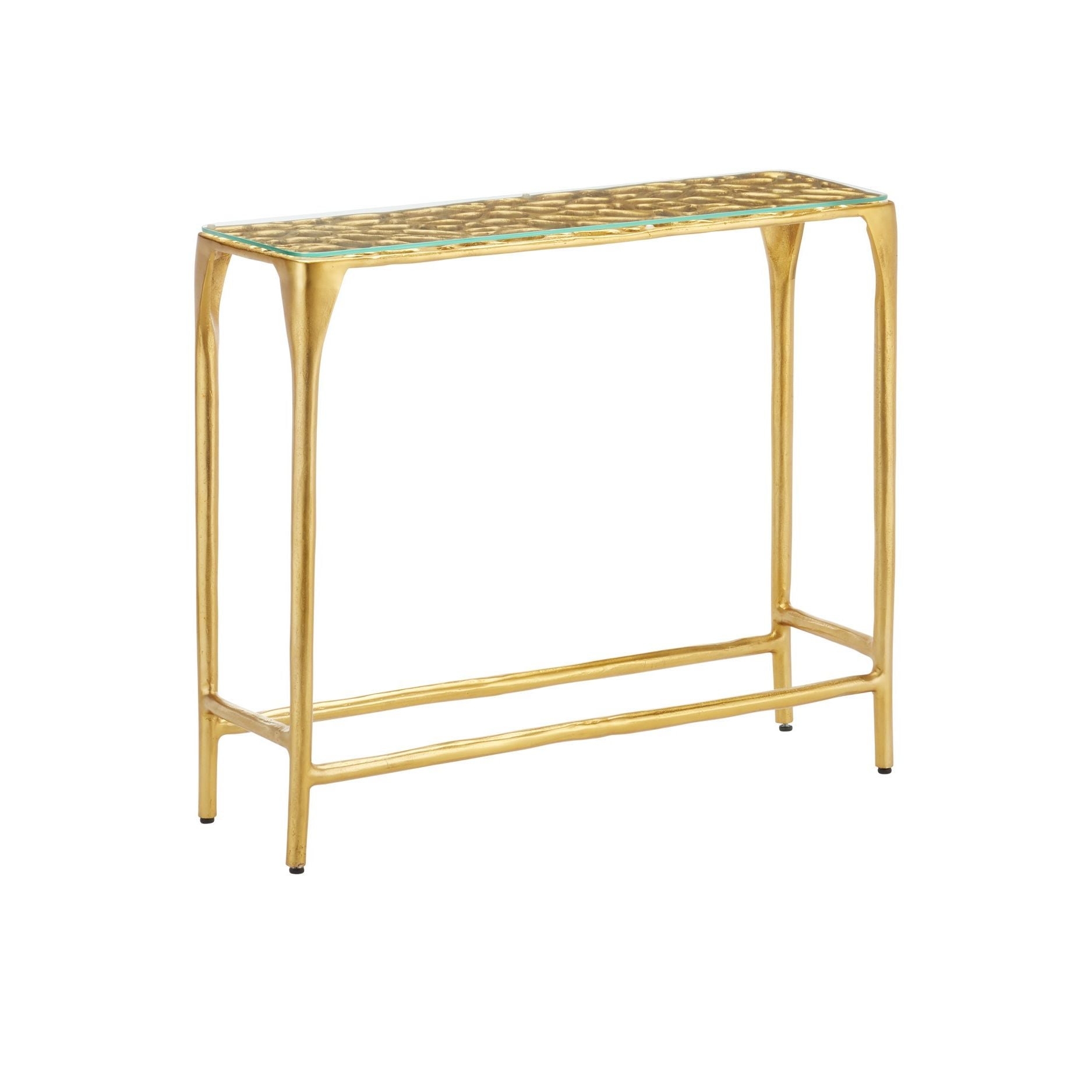 Currey and Company - 4000-0232 - Console - Nid d'abeille - Or / Transparent