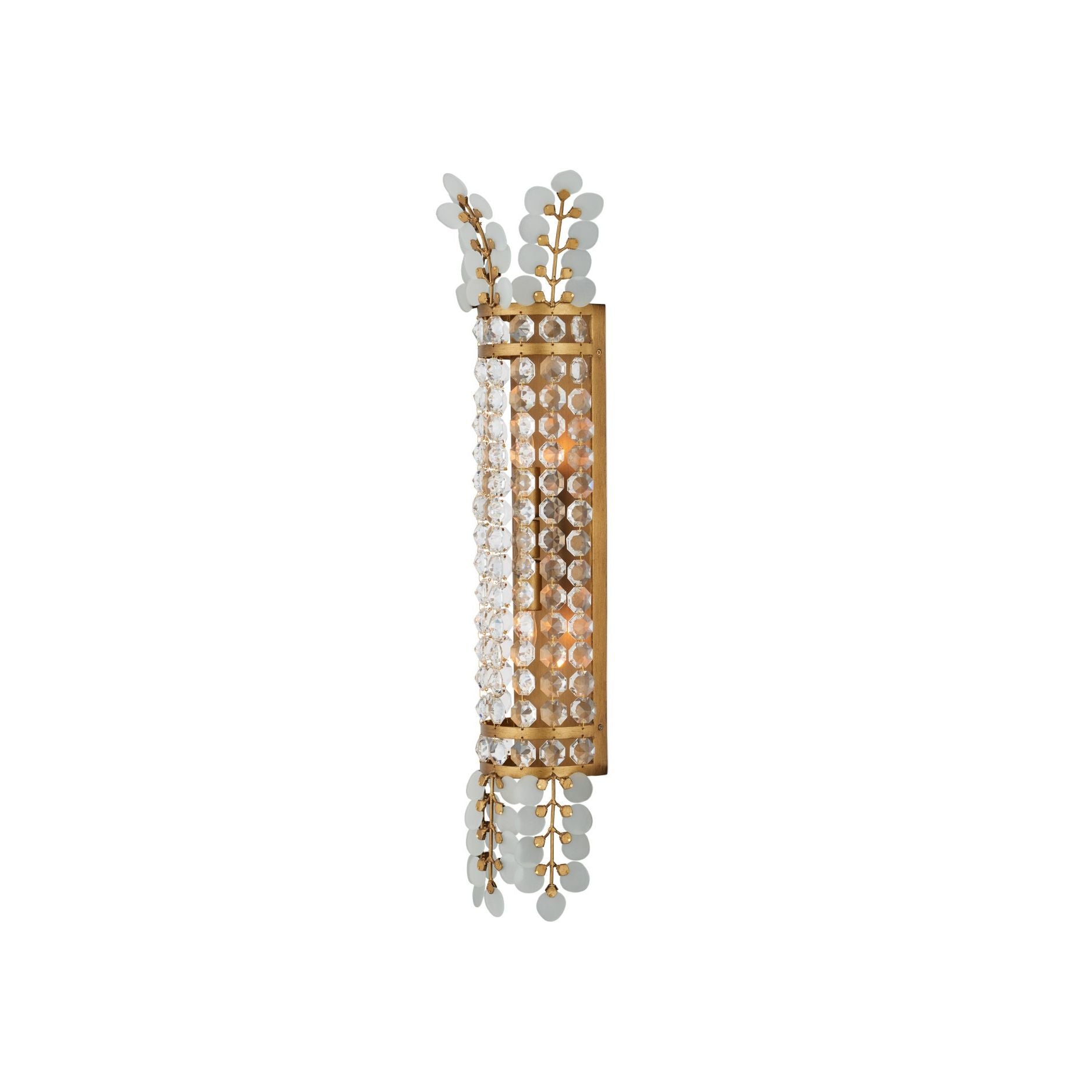 Currey and Company - 5000-0283 - Deux lumières Murale - Bradshaw - Dépoli / Transparent / Laiton