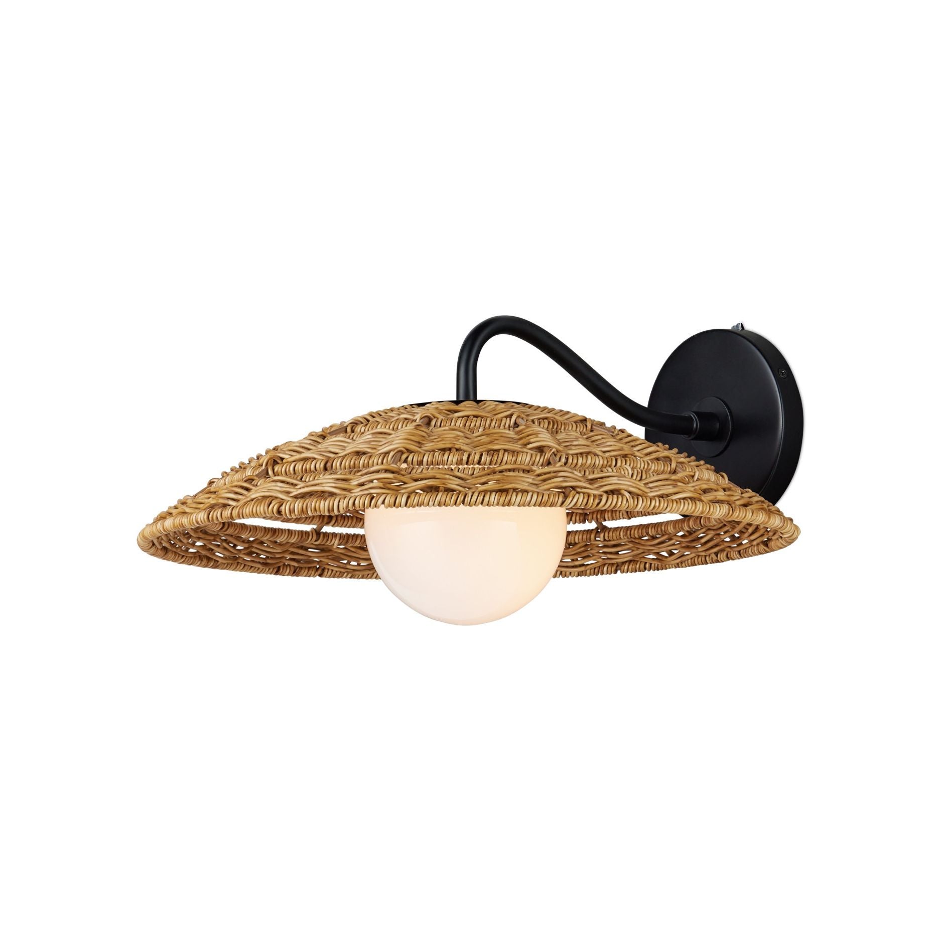 Currey and Company - 5500-0059 - Une lumière Murale - Barbarie - Naturel / Noir / Blanc givré