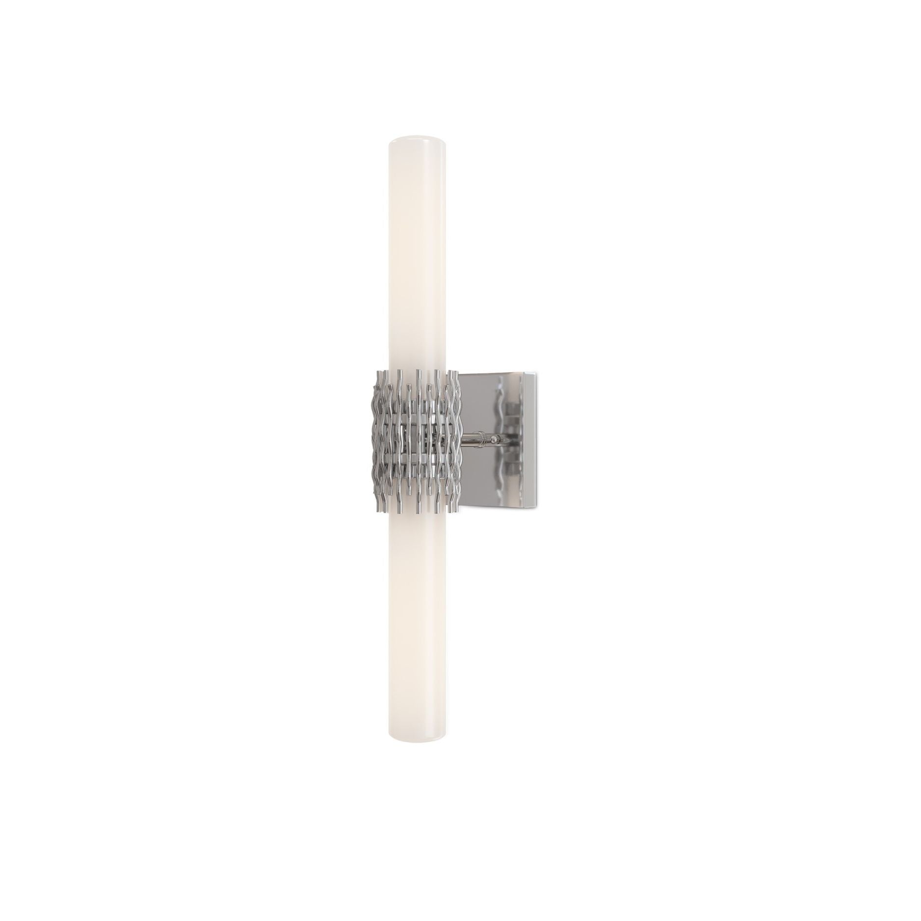 Currey and Company - 5800-0070 - Deux lumières Murale - Brietta - Blanc opaque / Nickel poli