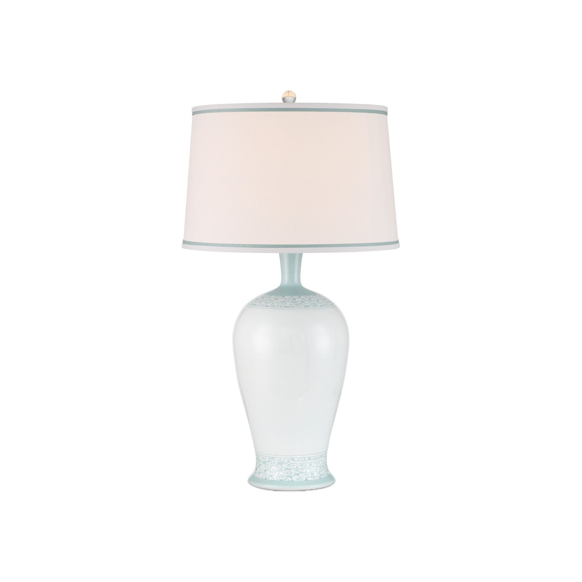Currey and Company - 6000-1027 - One Light Table Lamp - Ketty Table Lamp - White / Light Blue