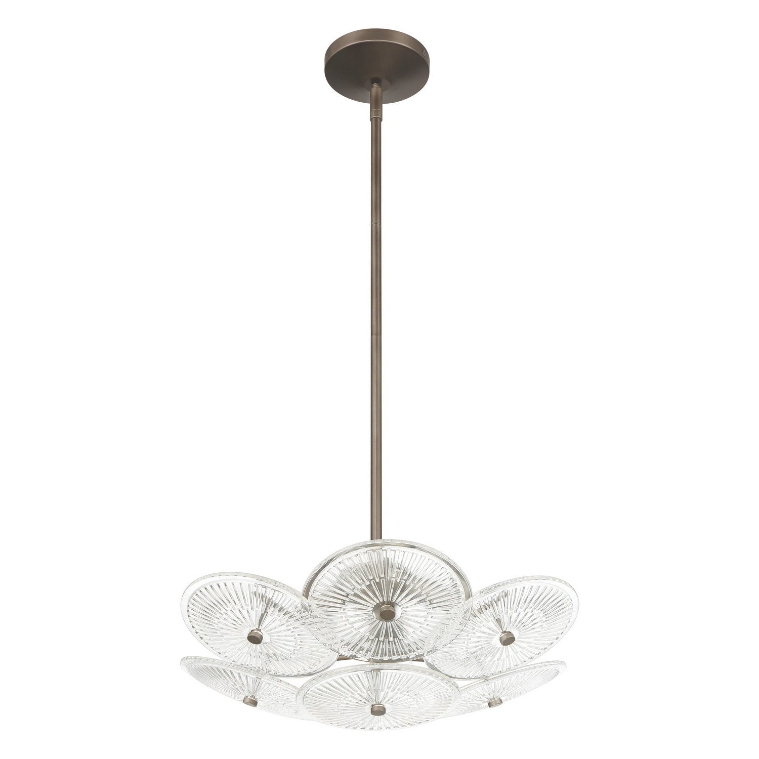 Thesis Lighting 207307A Avril Chandelier in Forged Bronze