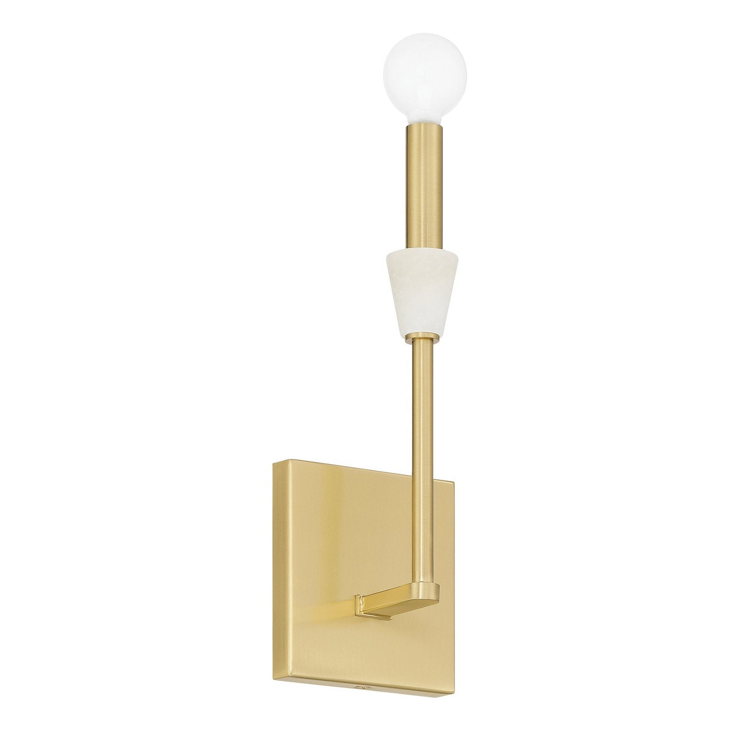 Thesis Lighting 207362A Montclair Wall Sconce in Brushed Gold, White