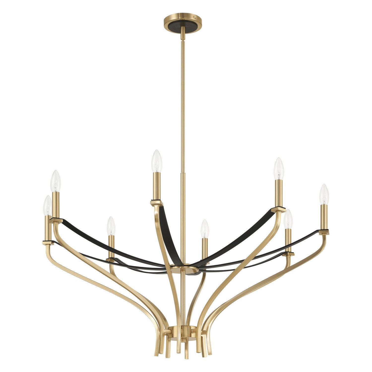 Thesis Lighting 207369A Sussex Chandelier in Champagne Gold, Black