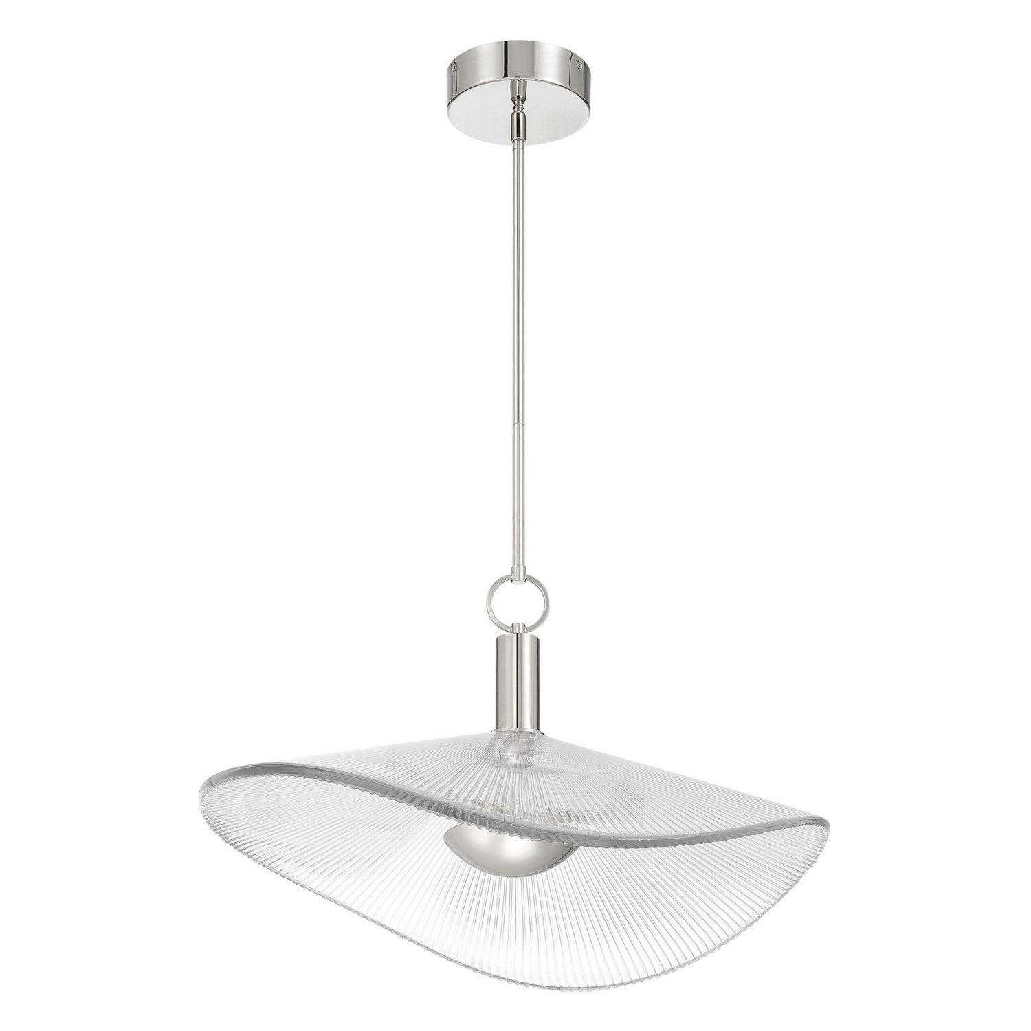 Thesis Lighting 207394A Novella LED Convertible Pendant in Polished Nickel