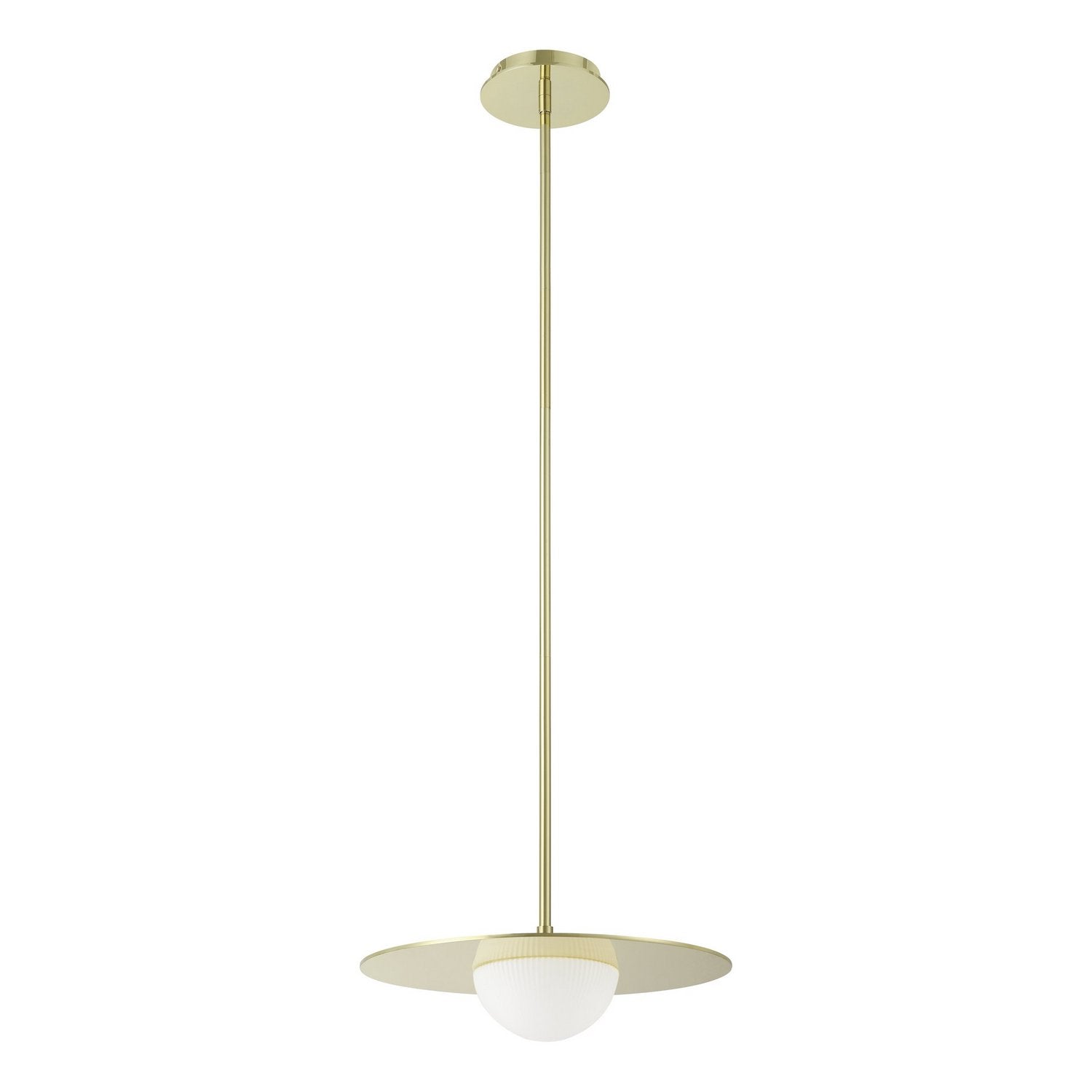 Thesis Lighting 207408A Solstice LED Convertible Pendant in Polished Brass