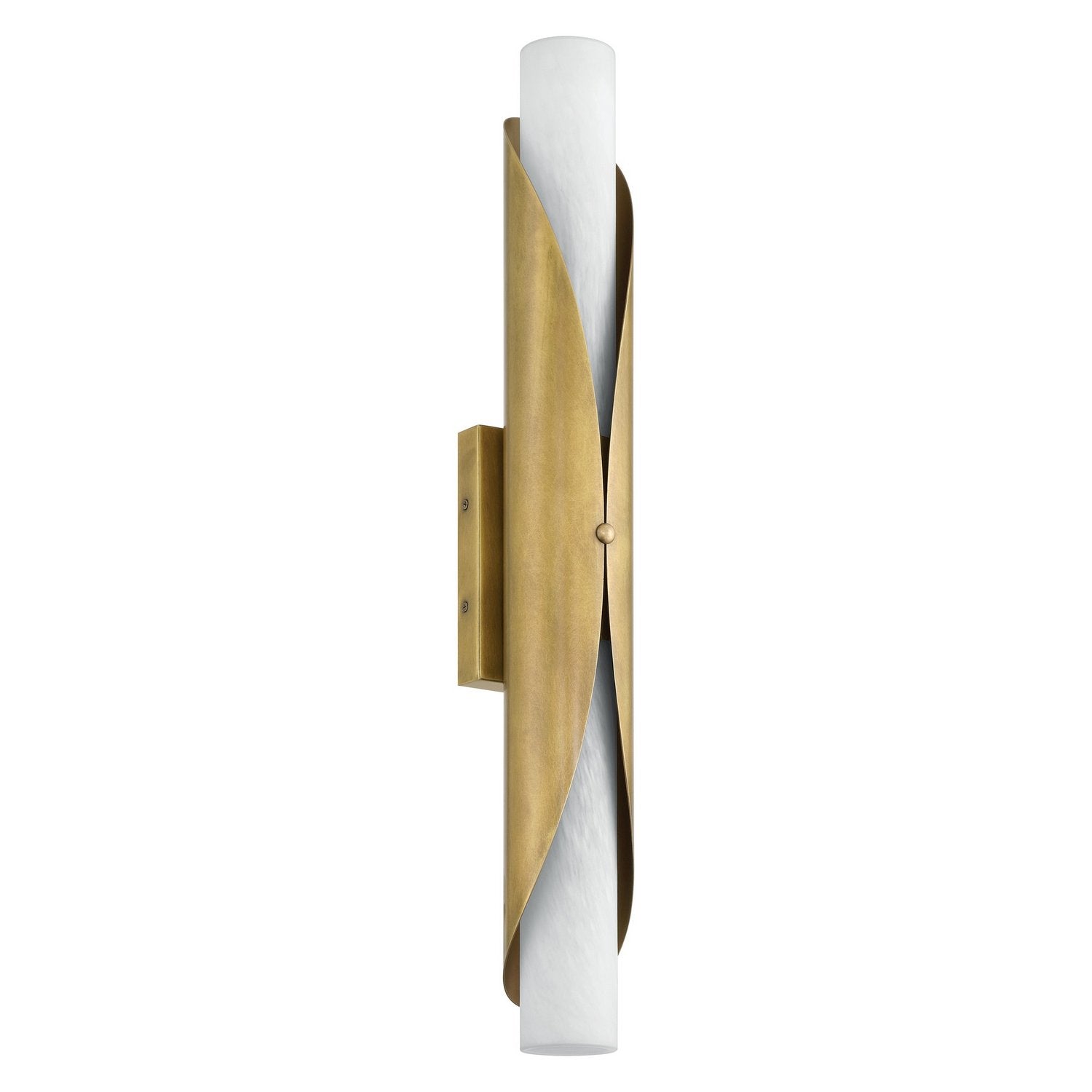 Thesis Lighting 207619A Crescendo Wall Sconce in Natural Brass, Alabaster
