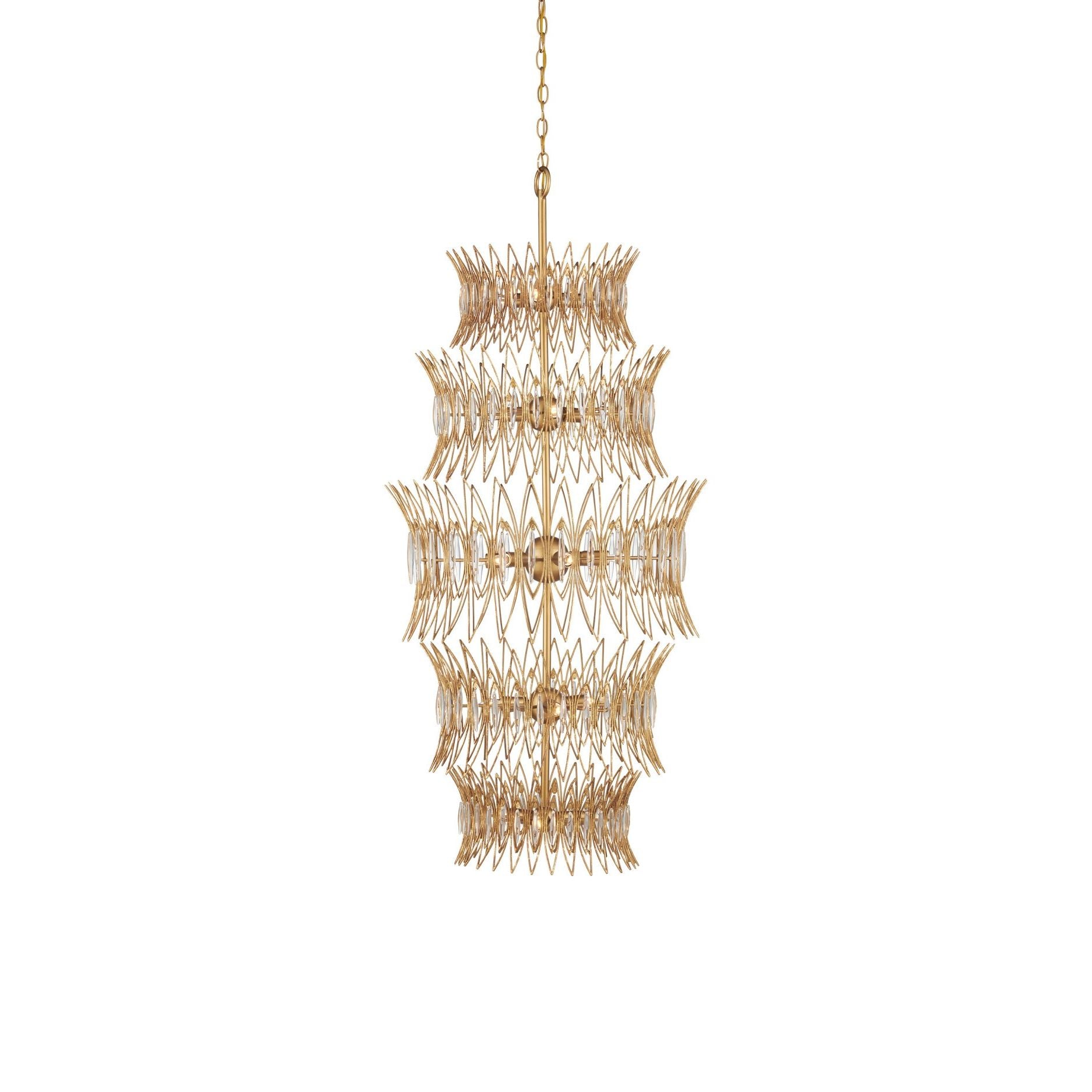 Currey and Company - 9000-1288 - 18 Lumière Suspendu - Marquise - Transparent / Or Luxor