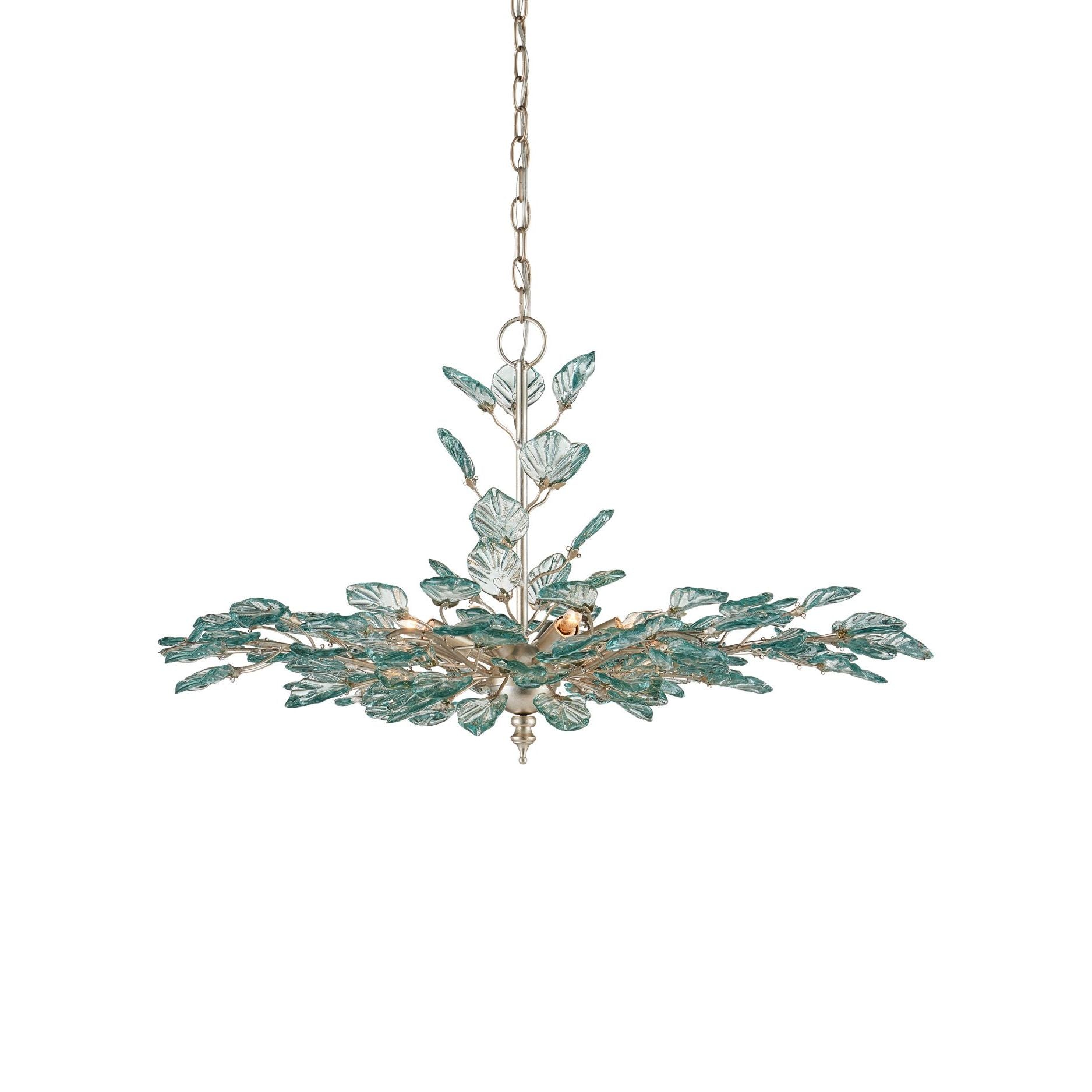 Currey and Company - 9000-1293 - Eight Light Chandelier - Baobab - Clear / Contemporary Silver Leaf / Contemporary Silver