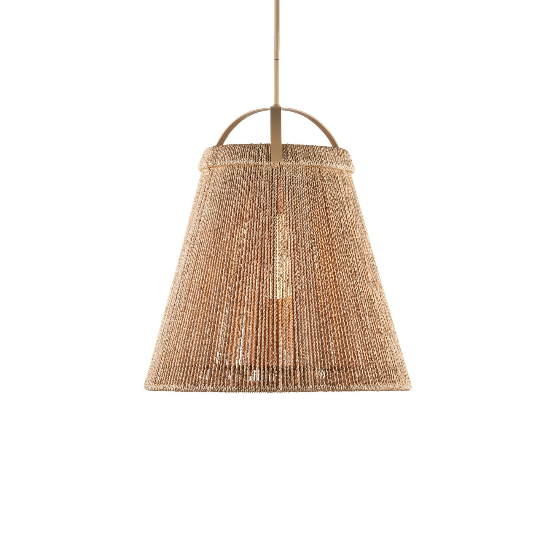 Currey and Company - 9000-1303 - One Light Pendant - Parnell - Natural / Frosted White / Beige