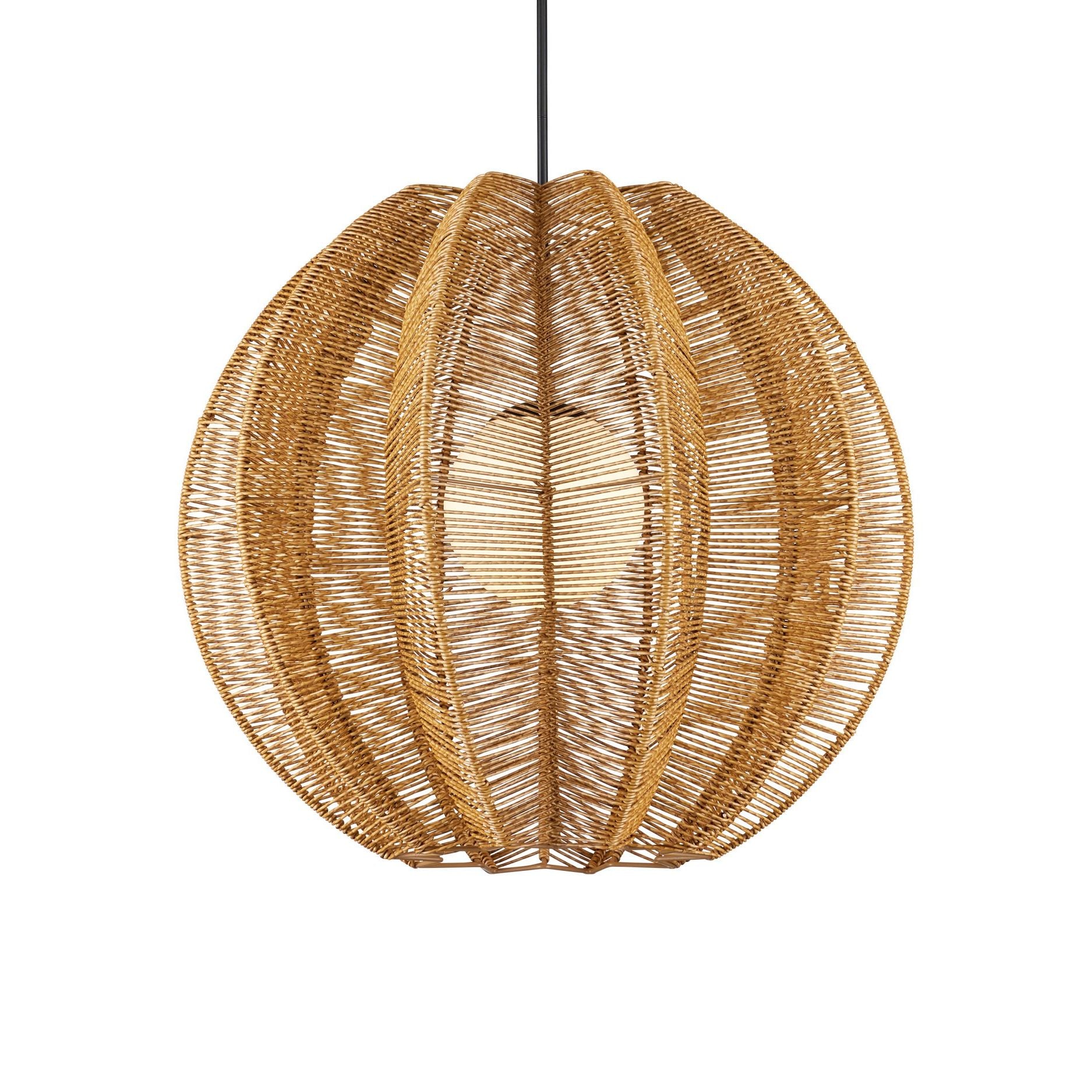 Currey and Company - 9500-0019 - One Light Pendant - Barbary - Natural / Black / Frosted White