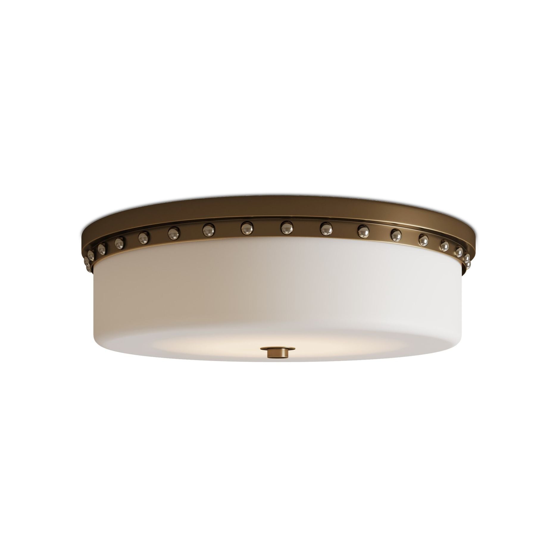 Currey and Company - 9999-0079 - LED Flush Mount - Barnabe Brass Flush Mount - White / Antique Brass / Polished Nickel